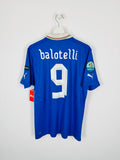 ITALY 2012 HOME FOOTBALL JERSEY - BALOTELLI #9 (L)