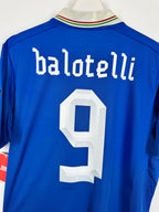 ITALY 2012 HOME FOOTBALL JERSEY - BALOTELLI #9 (L)