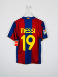 BARCELONA 2007/2008 HOME FOOTBALL JERSEY - MESSI #19 (S)