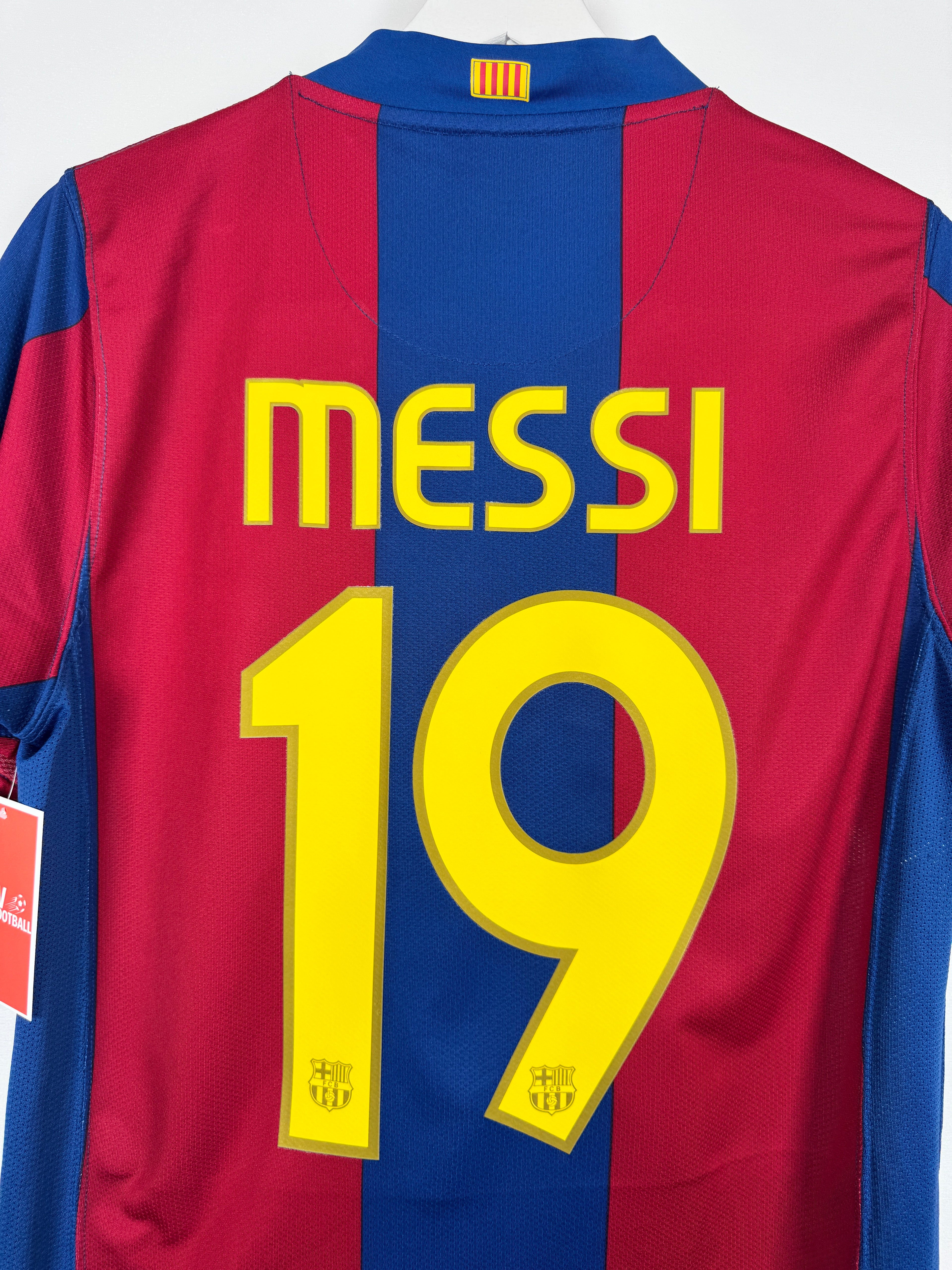 BARCELONA 2007/2008 HOME FOOTBALL JERSEY - MESSI #19 (S)