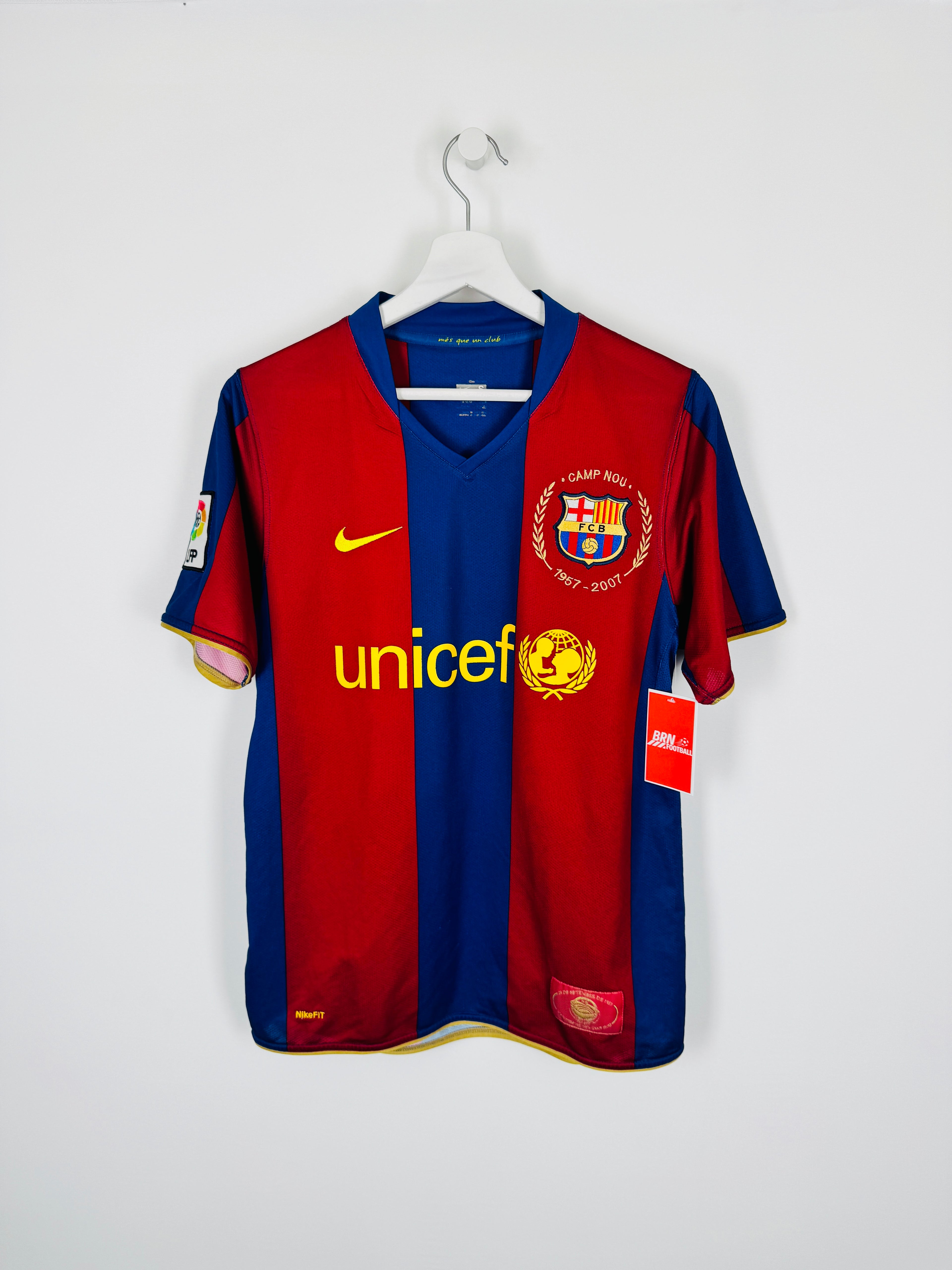 BARCELONA 2007/2008 HOME FOOTBALL JERSEY - MESSI #19 (S)