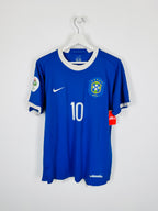 BRAZIL 2006 AWAY FOOTBALL SHIRT - RONALDINHO #10 (M)