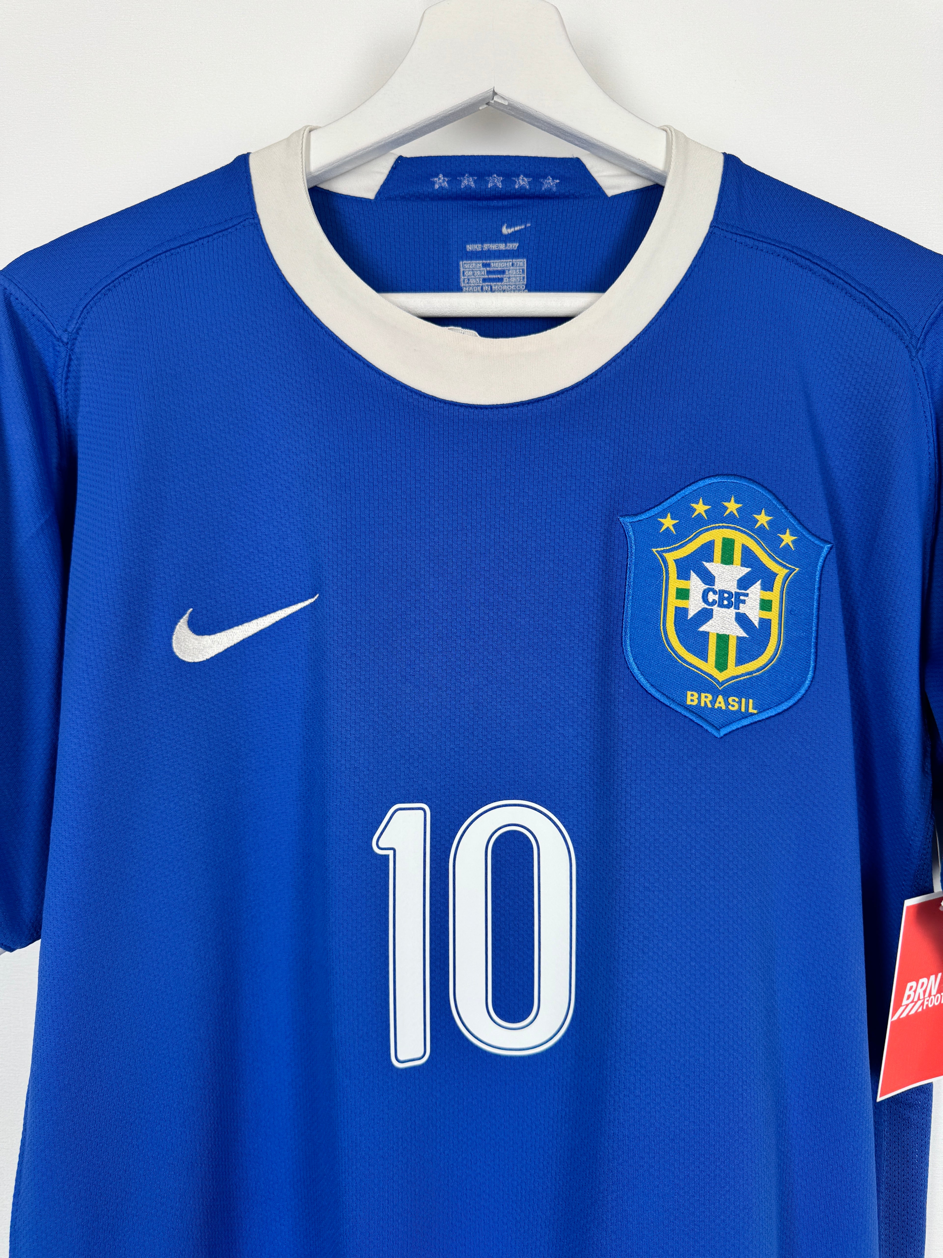 BRAZIL 2006 AWAY FOOTBALL SHIRT - RONALDINHO #10 (M)