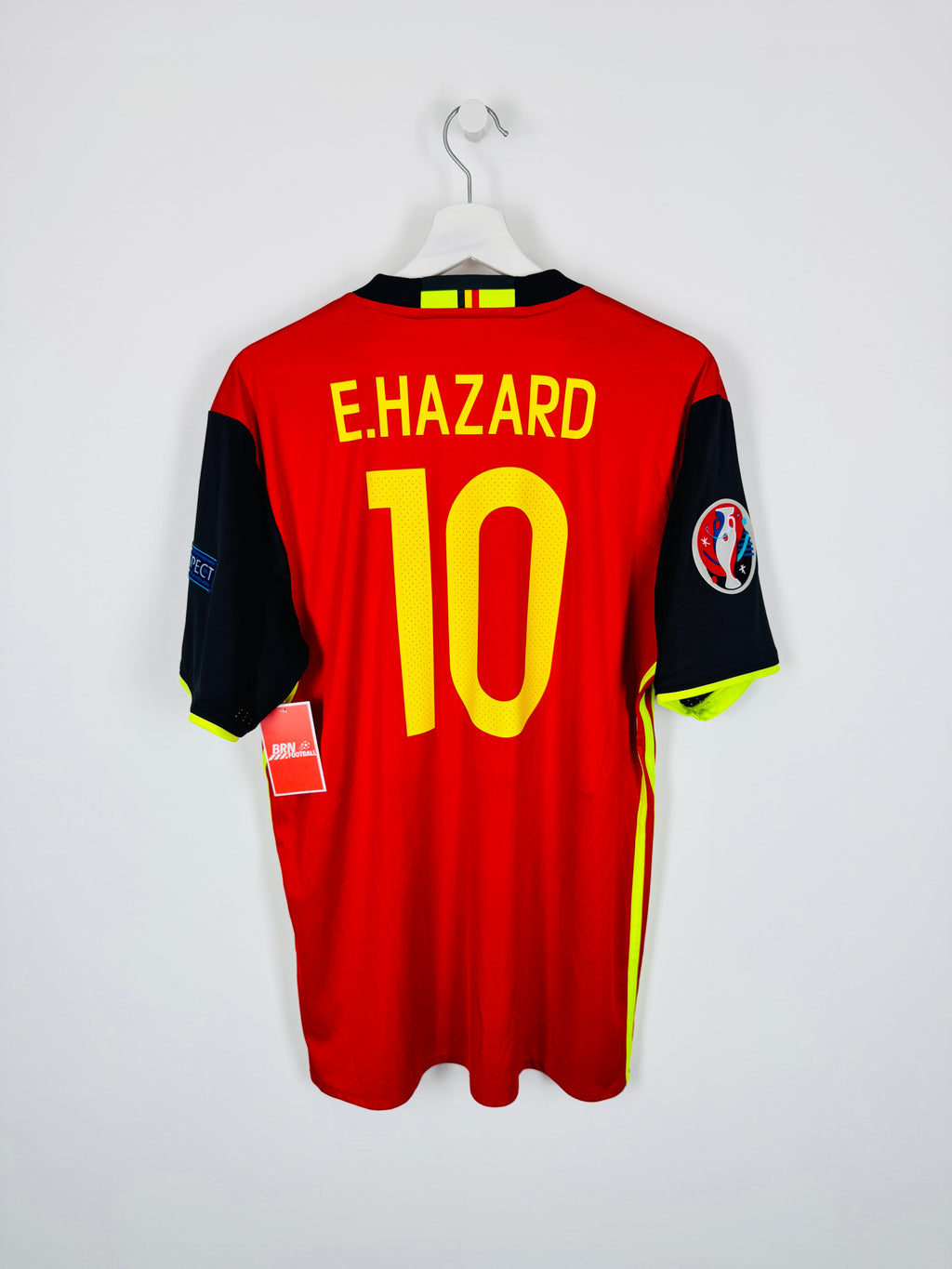 BELGIUM 2016 HOME FOOTBALL JERSEY - E.HAZARD #10 (L)
