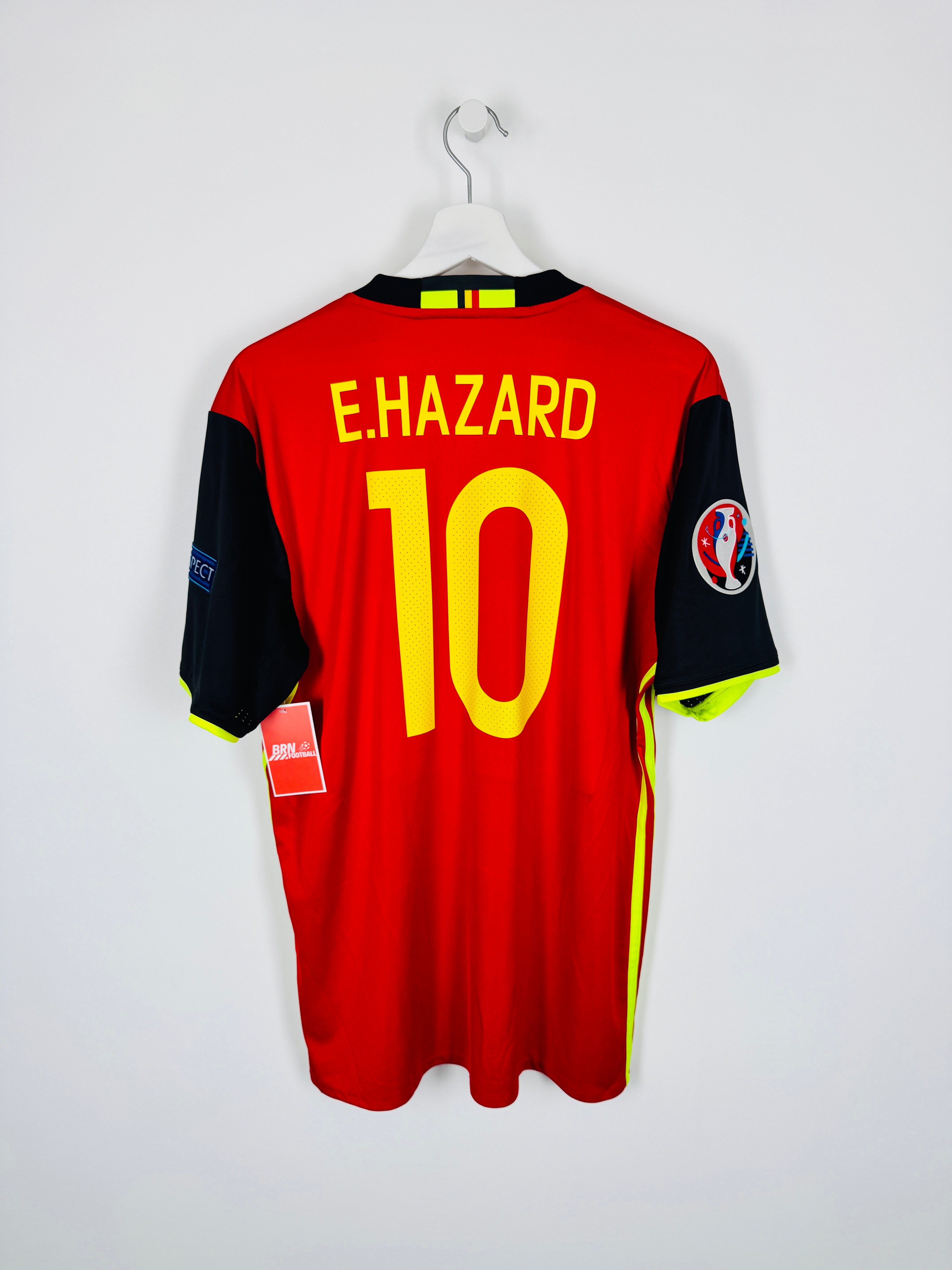 BELGIUM 2016 HOME FOOTBALL JERSEY - E.HAZARD #10 (L)