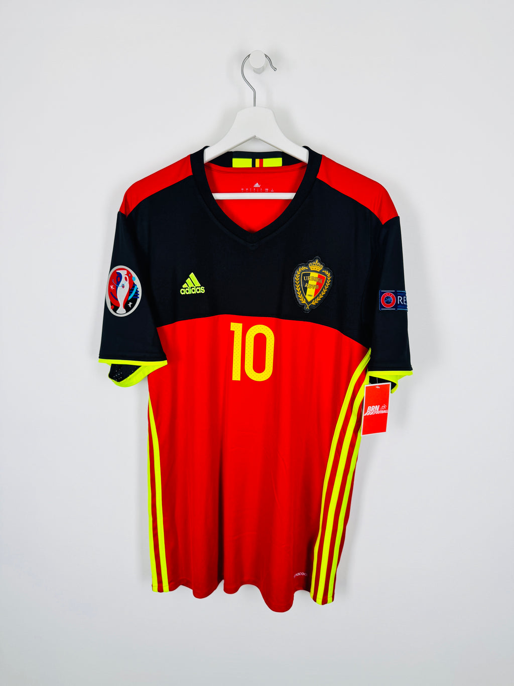 BELGIUM 2016 HOME FOOTBALL JERSEY - E.HAZARD #10 (L)