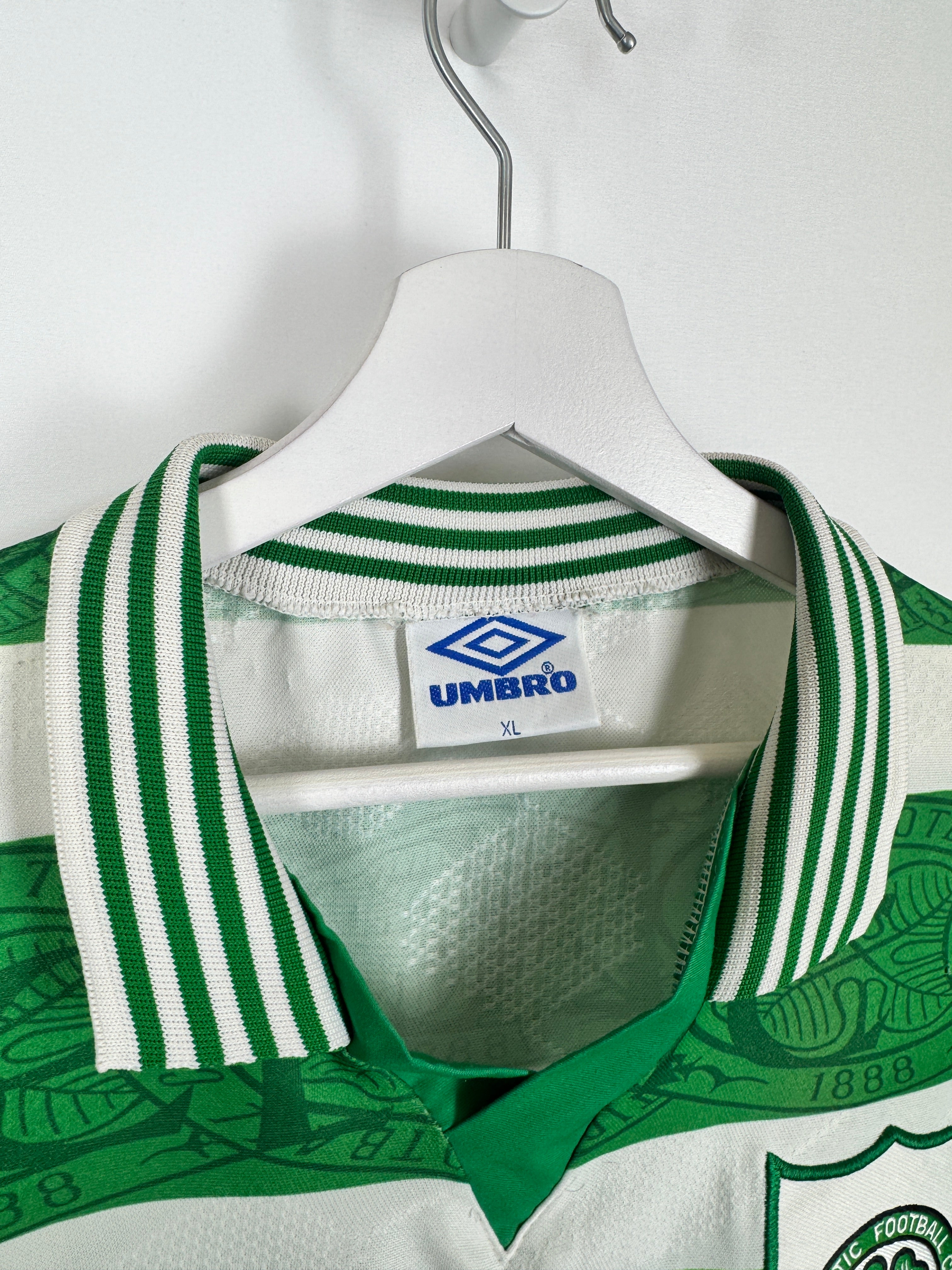 CELTIC GLASGOW 1995/1997 HOME FOOTBALL SHIRT (XL)