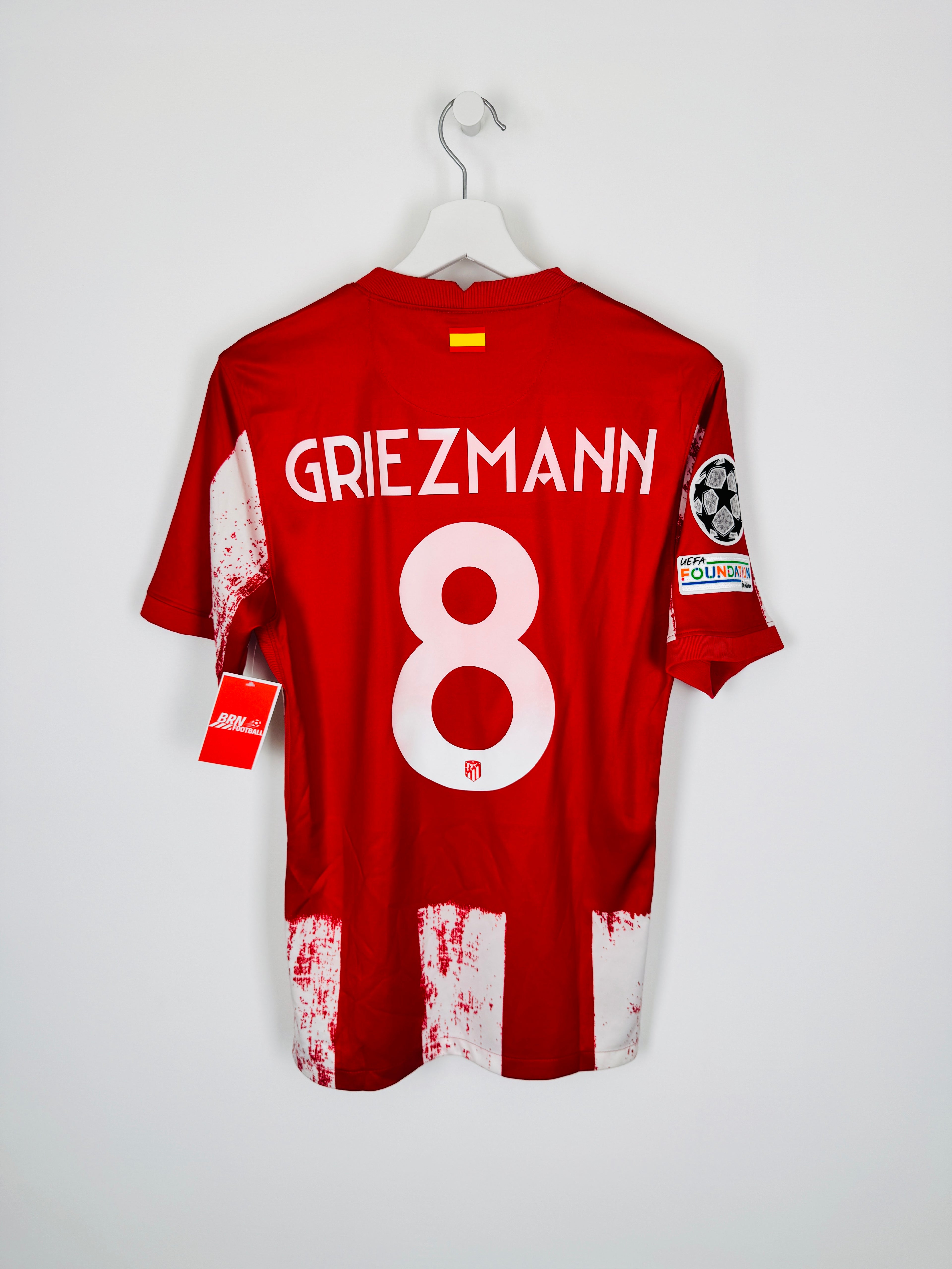 ATLETICO MADRID 2021/2022 HOME FOOTBALL JERSEY - GRIEZMANN #8 (S)