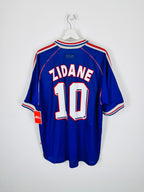 1998 FRANCE NATIONAL FOOTBALL TEAM HOME JERSEY - ZIDANE #10 (XL)