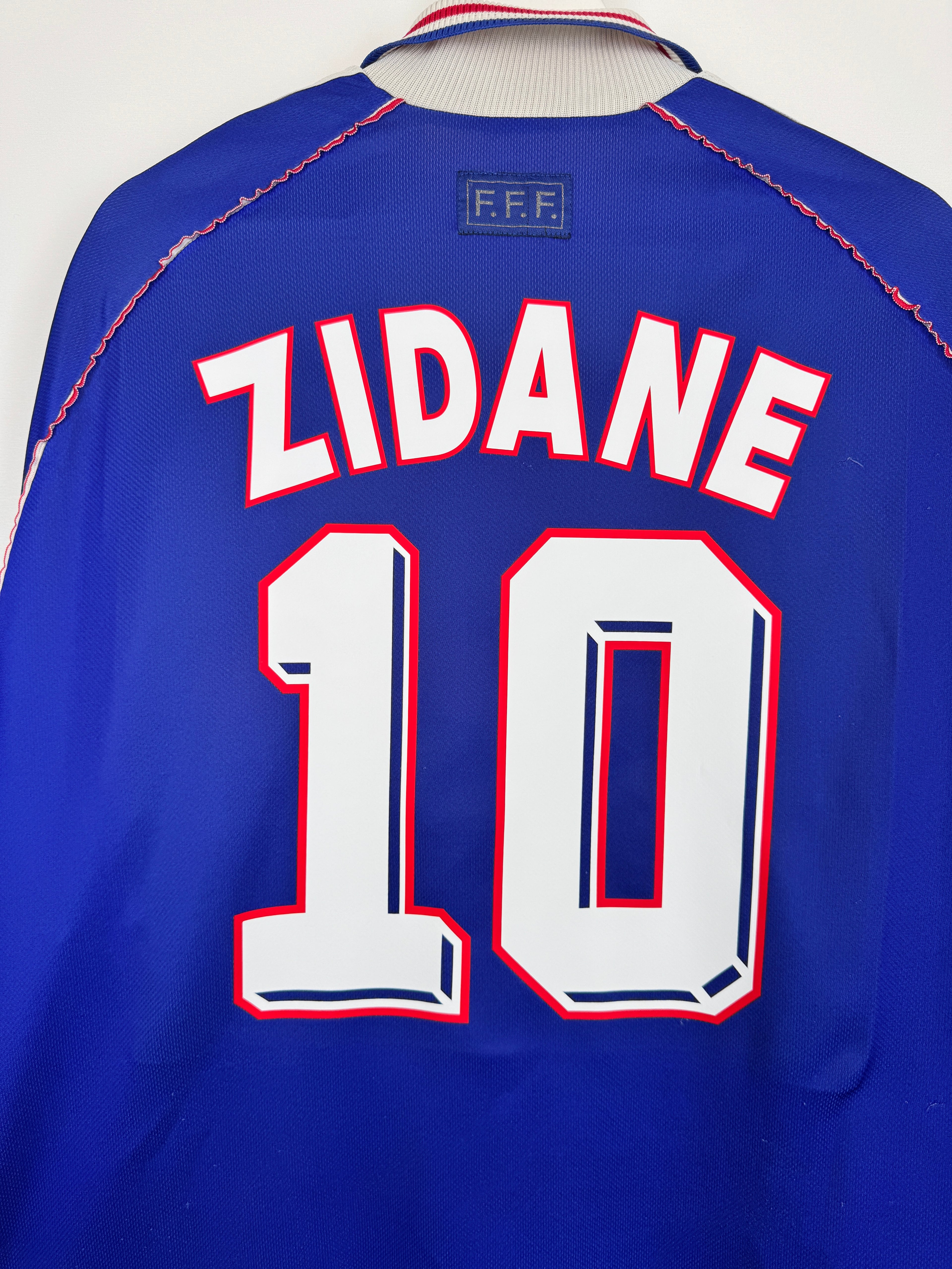 1998 FRANCE NATIONAL FOOTBALL TEAM HOME JERSEY - ZIDANE #10 (XL)