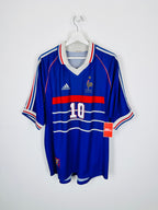 1998 FRANCE NATIONAL FOOTBALL TEAM HOME JERSEY - ZIDANE #10 (XL)