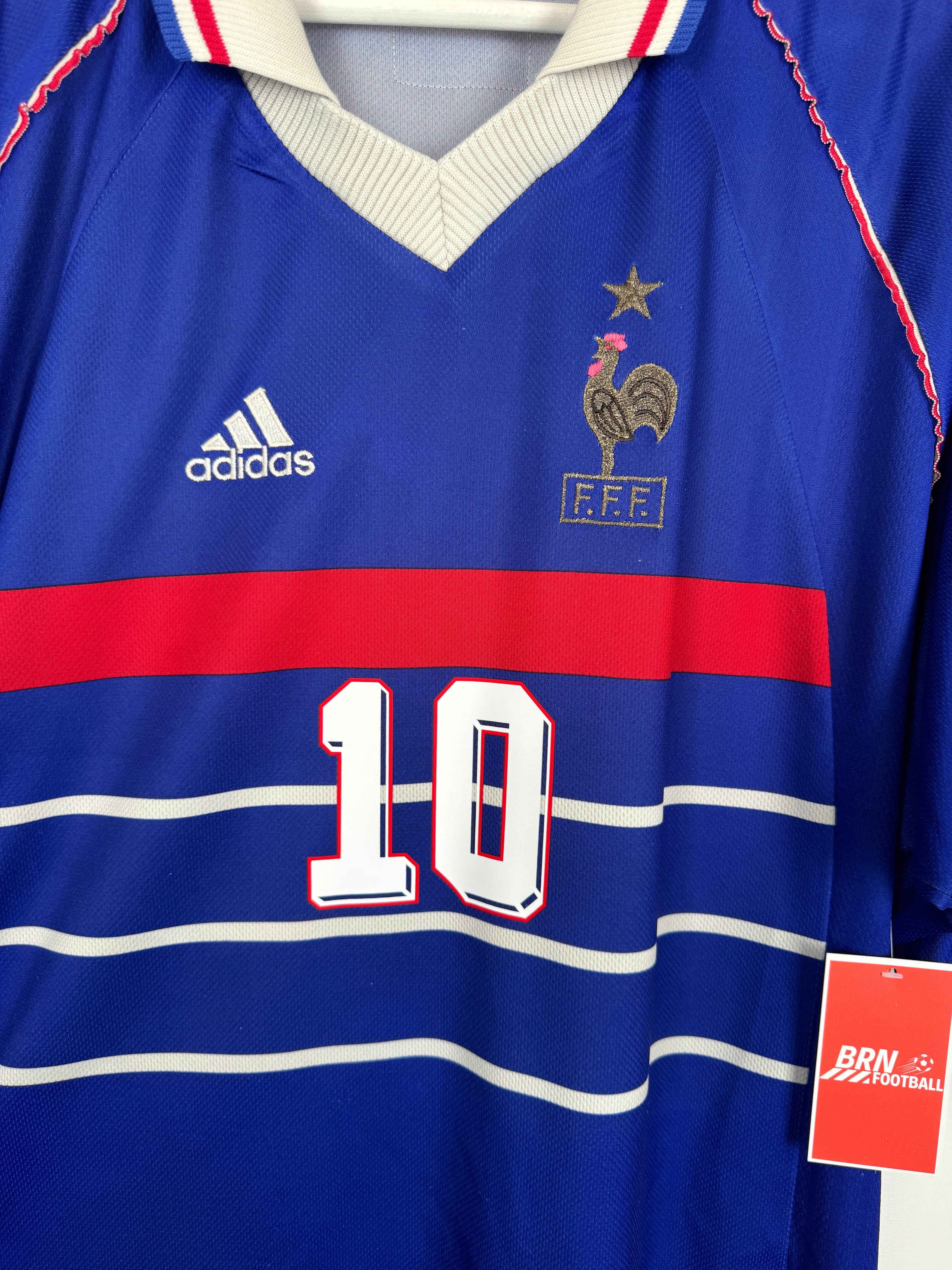 CAMISETA DE FÚTBOL SELECCIÓN DE FRANCIA 1998 LOCAL - ZIDANE #10 (XL)