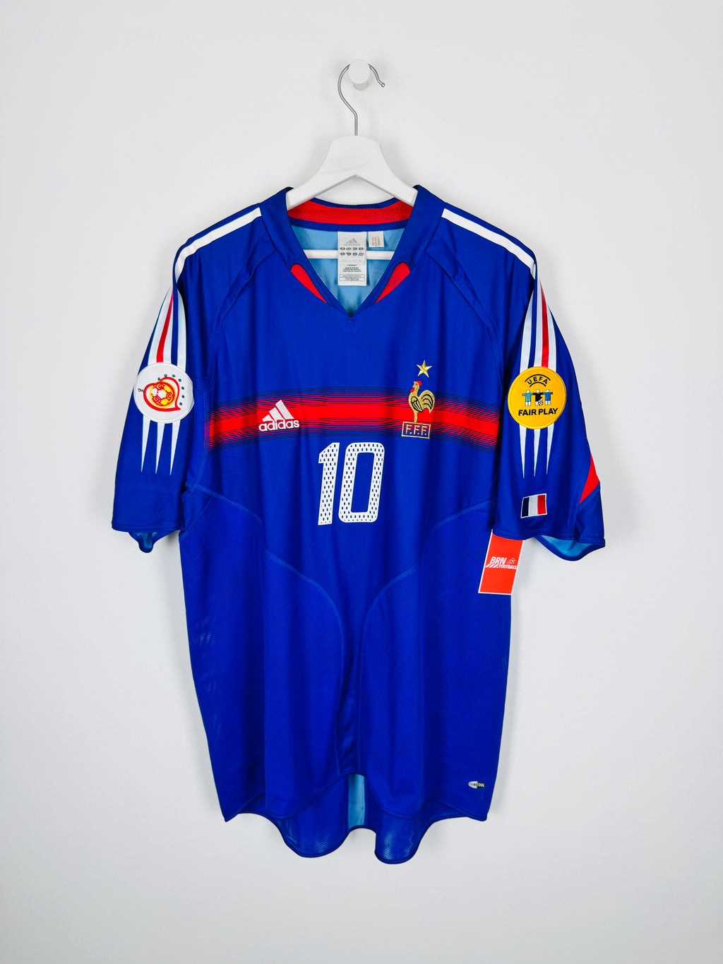 CAMISETA DE FÚTBOL SELECCIÓN DE FRANCIA 2004 LOCAL - ZIDANE #10 (XL)