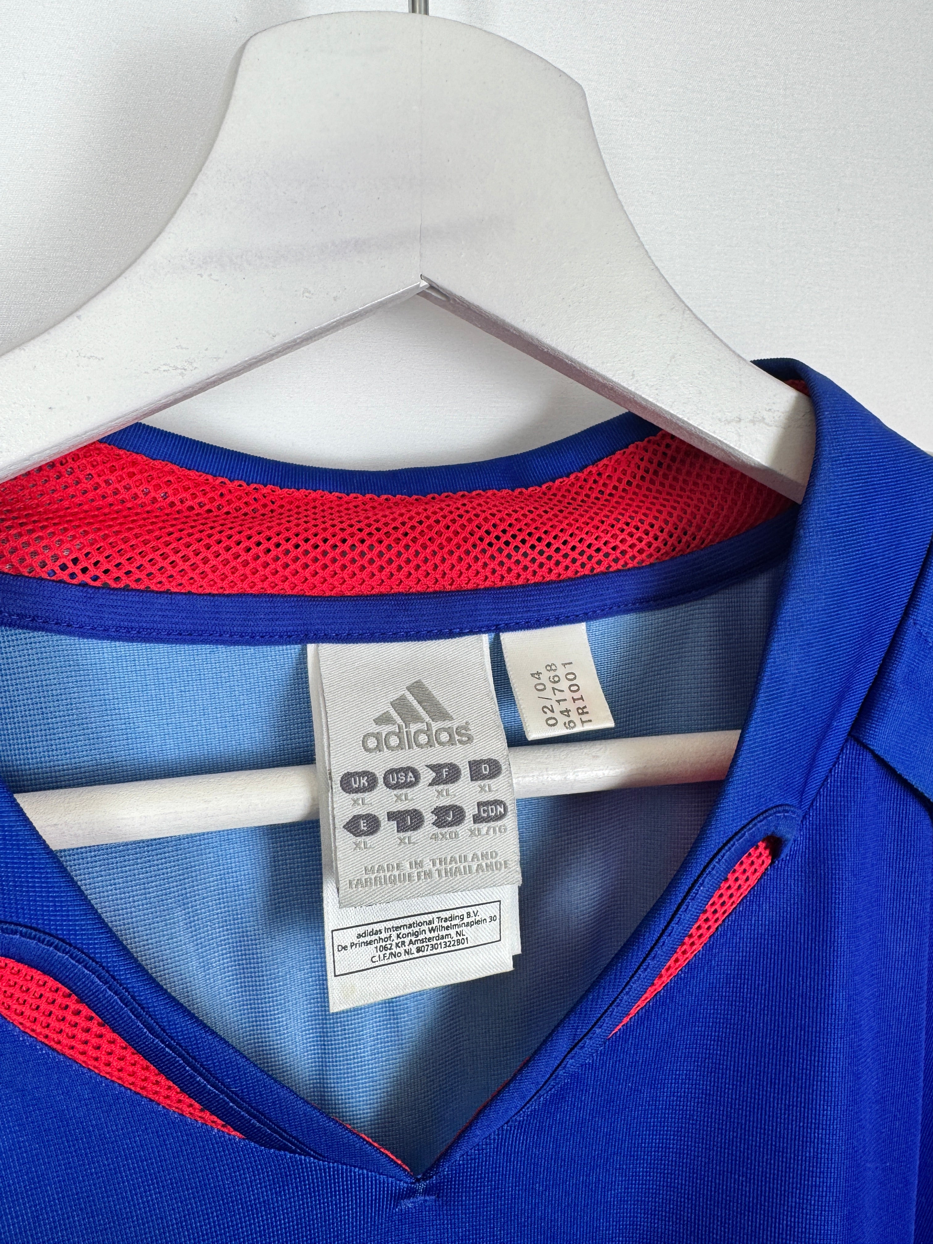CAMISETA DE FÚTBOL SELECCIÓN DE FRANCIA 2004 LOCAL - ZIDANE #10 (XL)