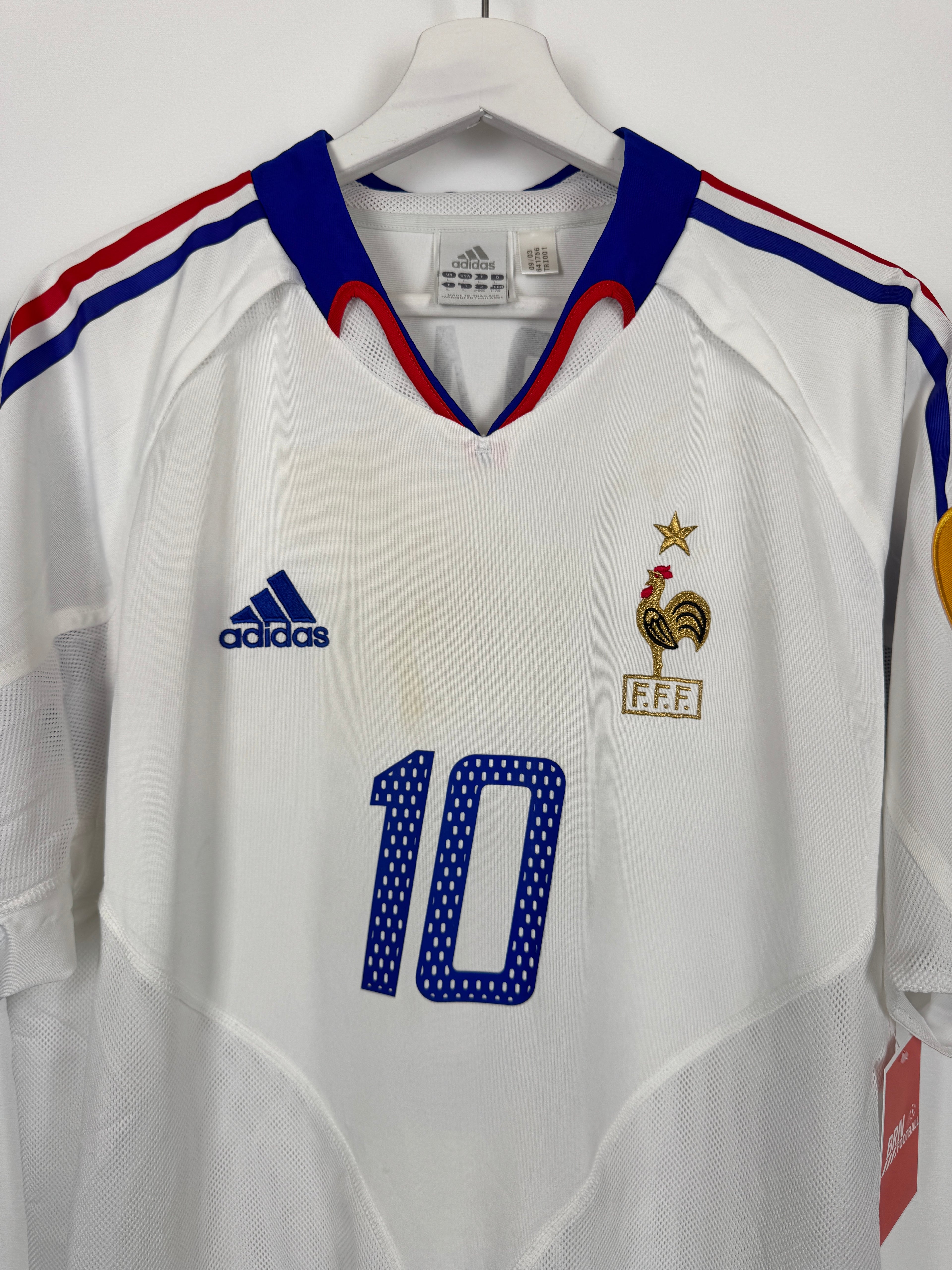 CAMISETA DE FÚTBOL SELECCIÓN FRANCESA 2004 VISITANTE - ZIDANE #10 (L)