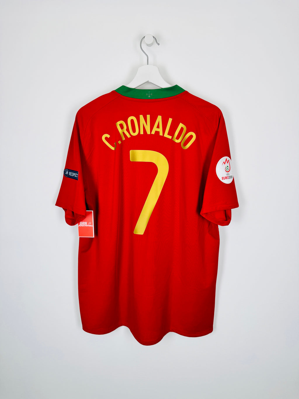 PORTUGAL 2008 HOME FOOTBALL JERSEY - C.RONALDO #7 (L)