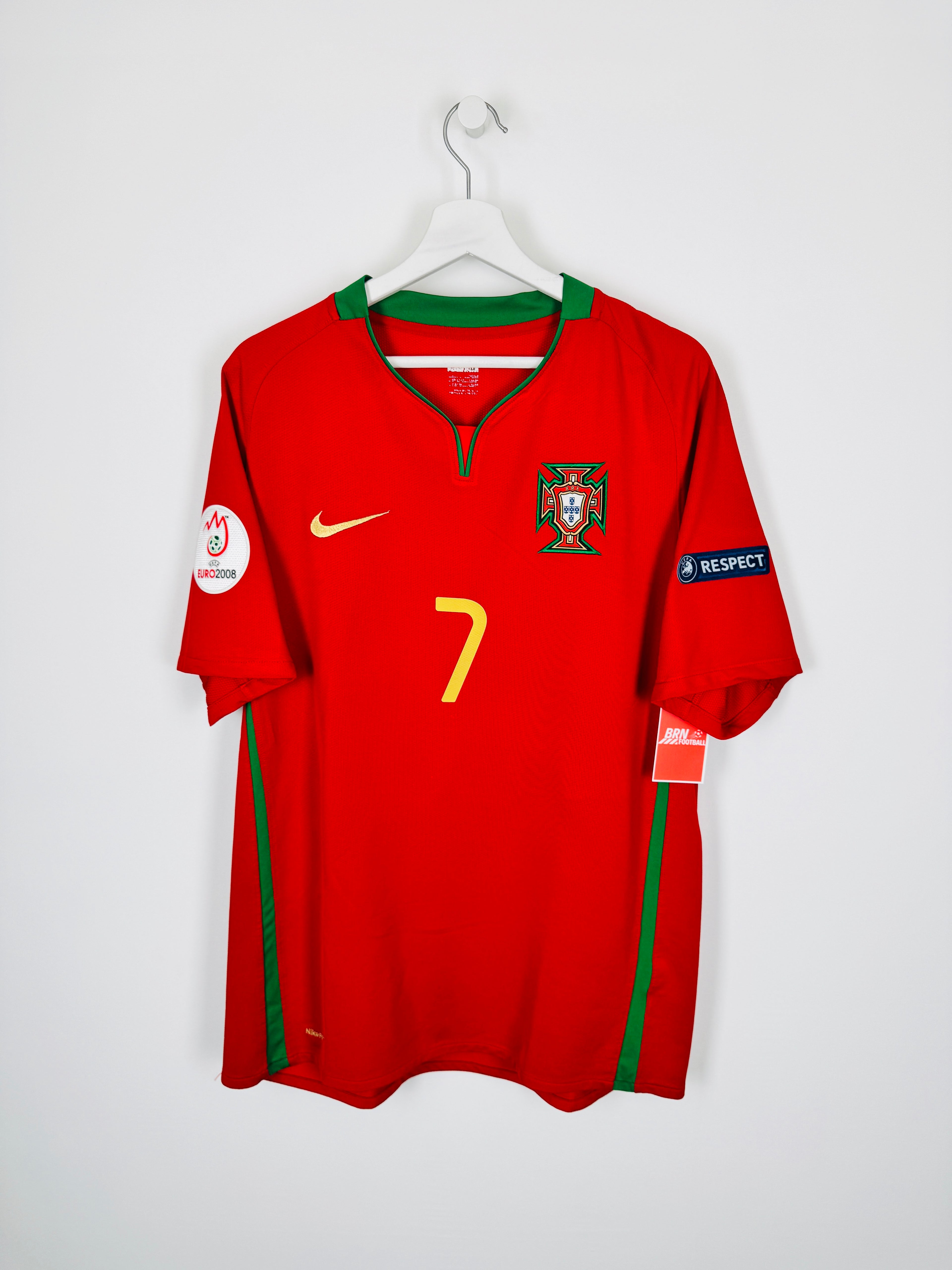 PORTUGAL 2008 HOME FOOTBALL JERSEY - C.RONALDO #7 (L)