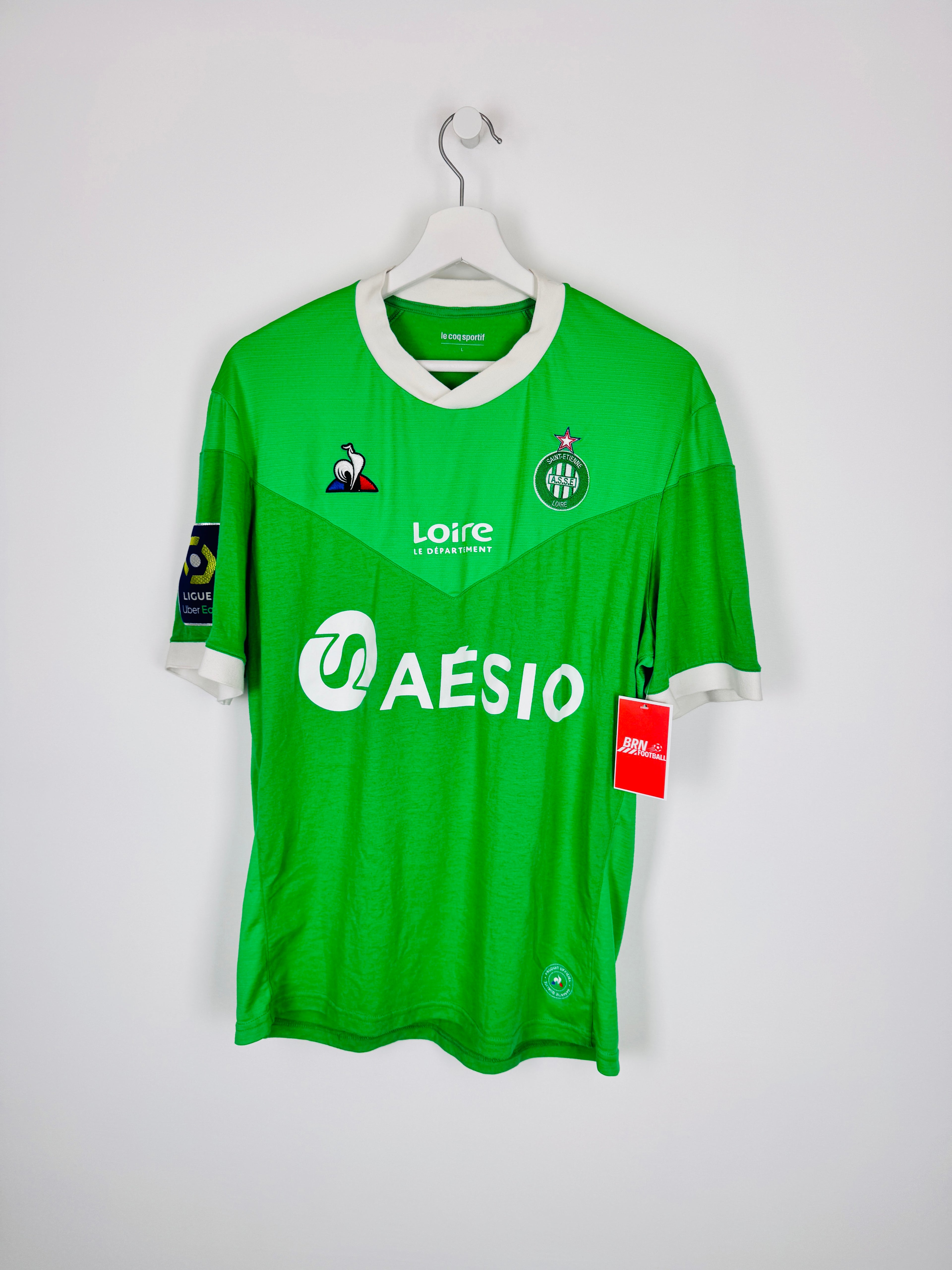 MAILLOT DE FOOTBALL SAINT-ÉTIENNE 2020/2021 DOMICILE SIGNÉ / DÉDICACÉ - MOULIN #30 (L)