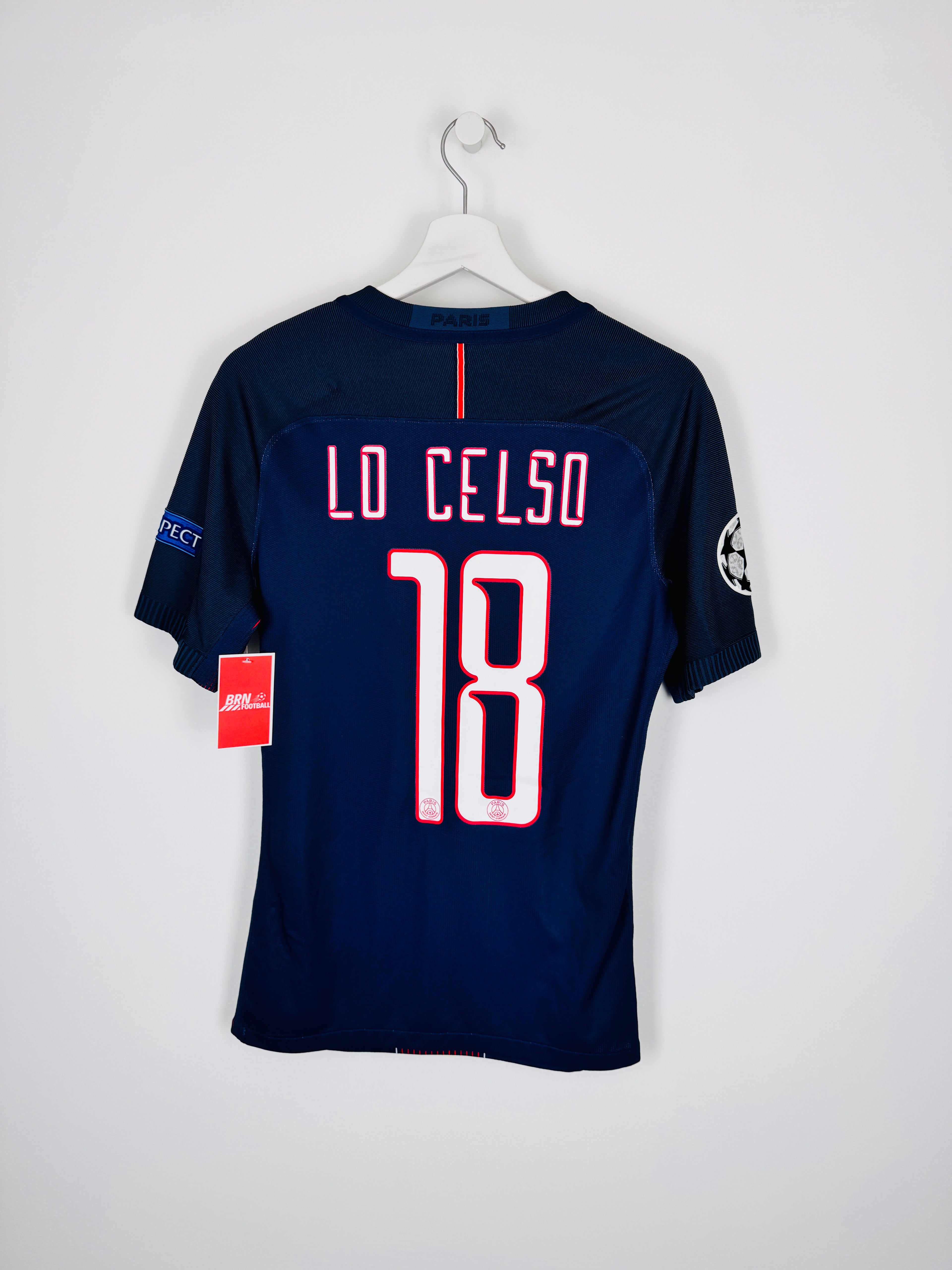 MAILLOT DE FOOTBALL PSG 2016/2017 DOMICILE STOCK PRO - GIOVANI LO CELSO #18 (S)