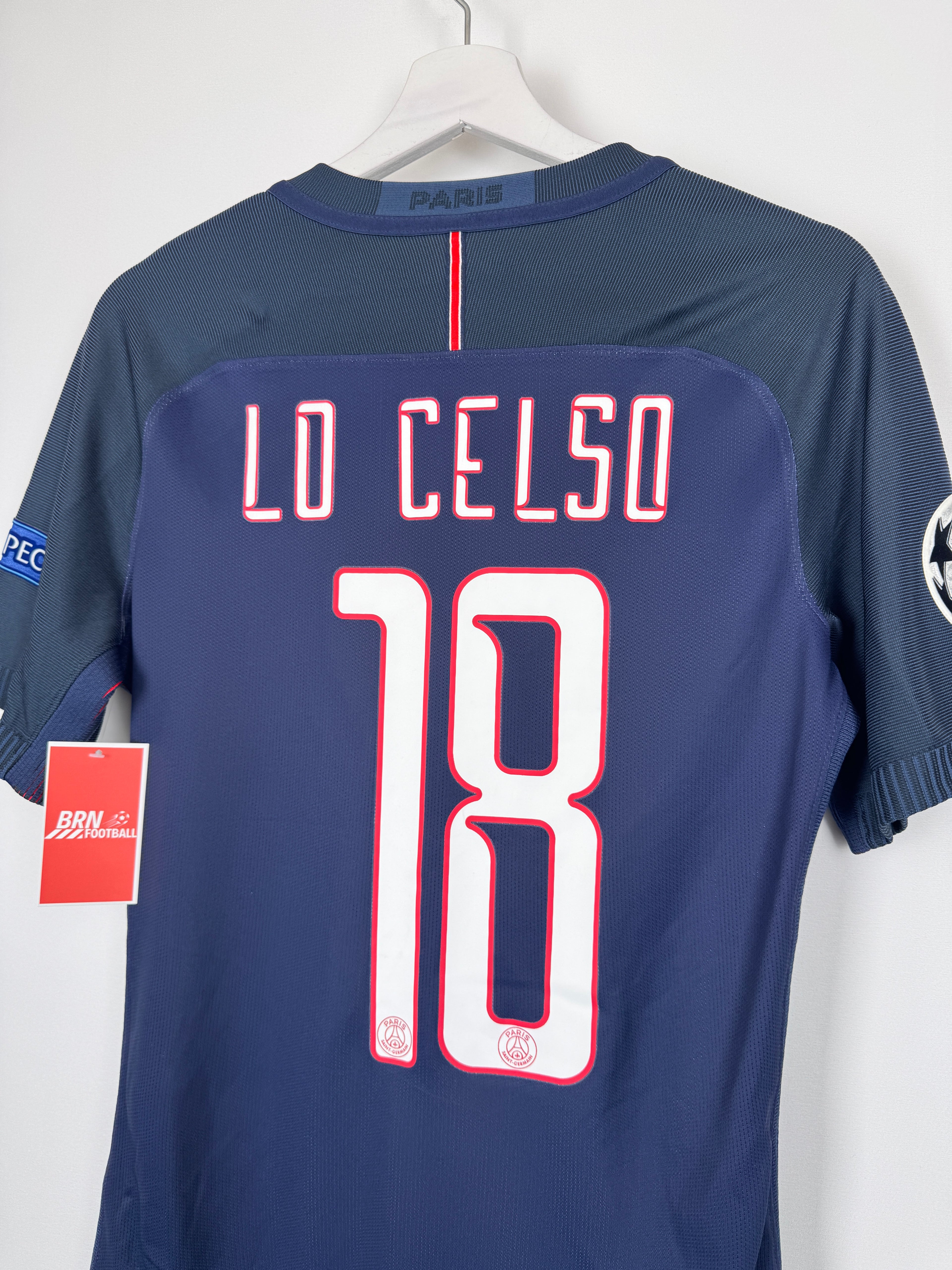 MAILLOT DE FOOTBALL PSG 2016/2017 DOMICILE STOCK PRO - GIOVANI LO CELSO #18 (S)