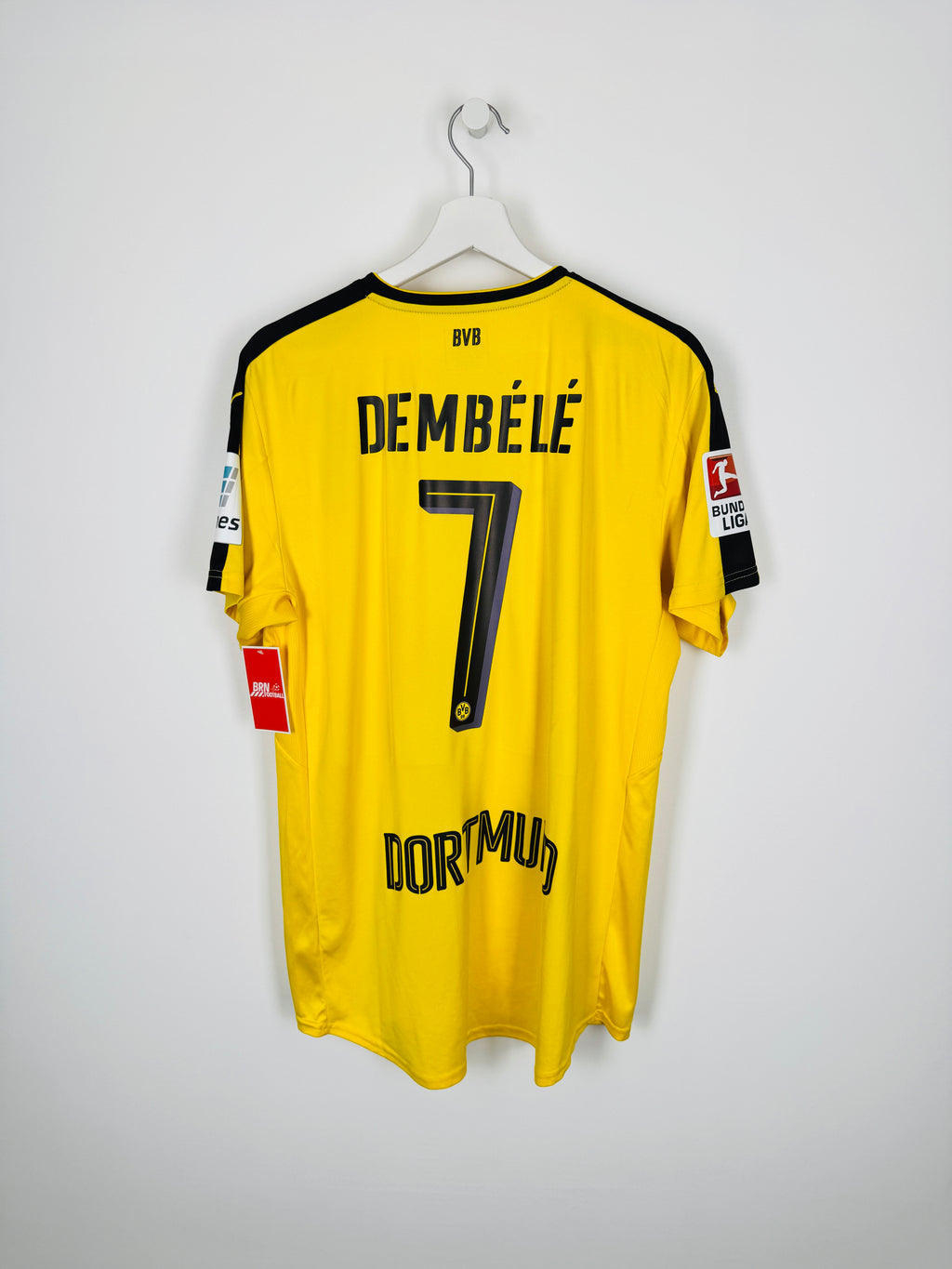 DORTMUND 2016/2017 HOME FOOTBALL JERSEY - DEMBÉLÉ #7 (L)