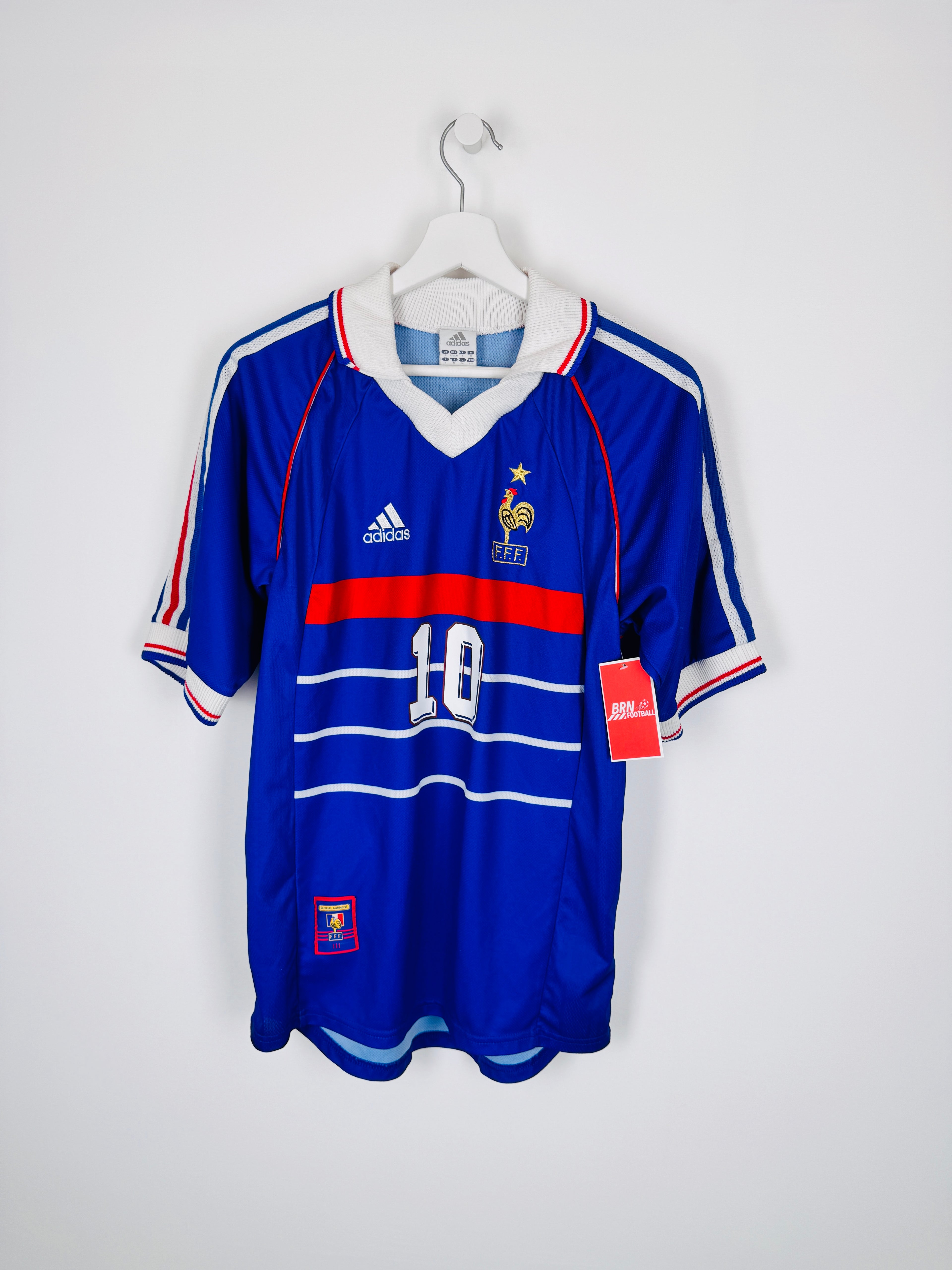 MAILLOT DE FOOTBALL ÉQUIPE DE FRANCE 1998 DOMICILE - ZINÉDINE ZIDANE #10 (S)