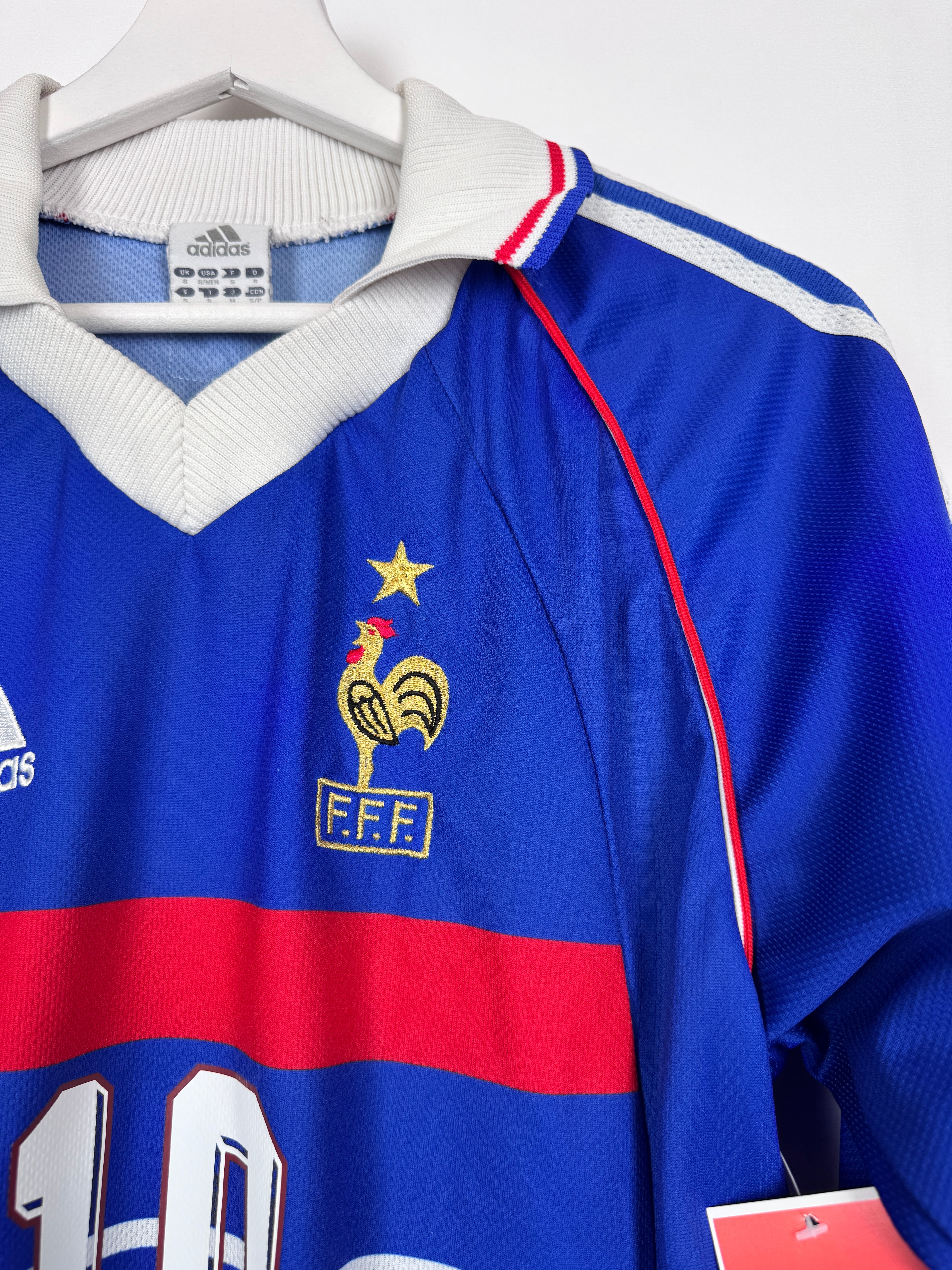 MAILLOT DE FOOTBALL ÉQUIPE DE FRANCE 1998 DOMICILE - ZINÉDINE ZIDANE #10 (S)
