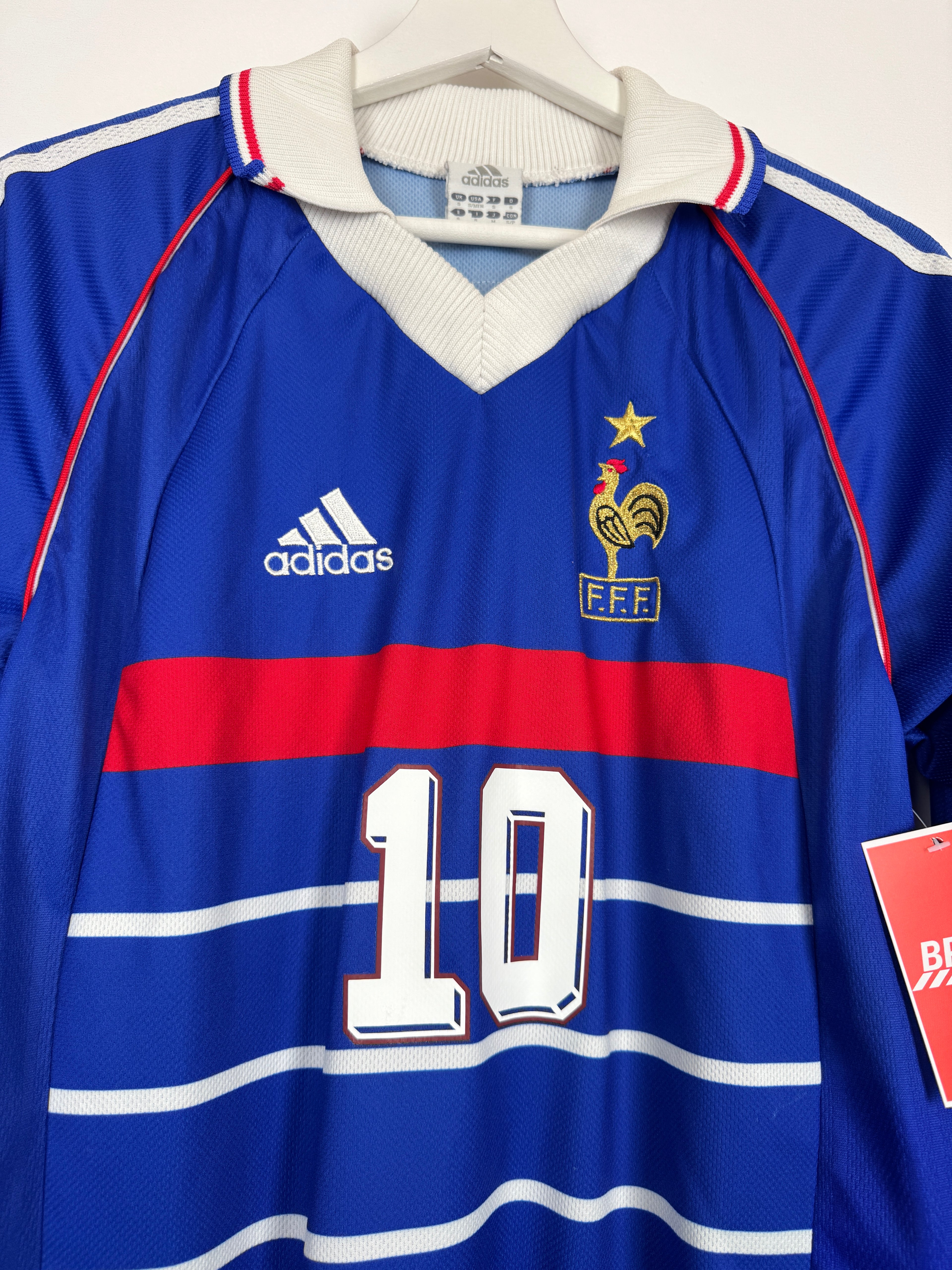 MAILLOT DE FOOTBALL ÉQUIPE DE FRANCE 1998 DOMICILE - ZINÉDINE ZIDANE #10 (S)