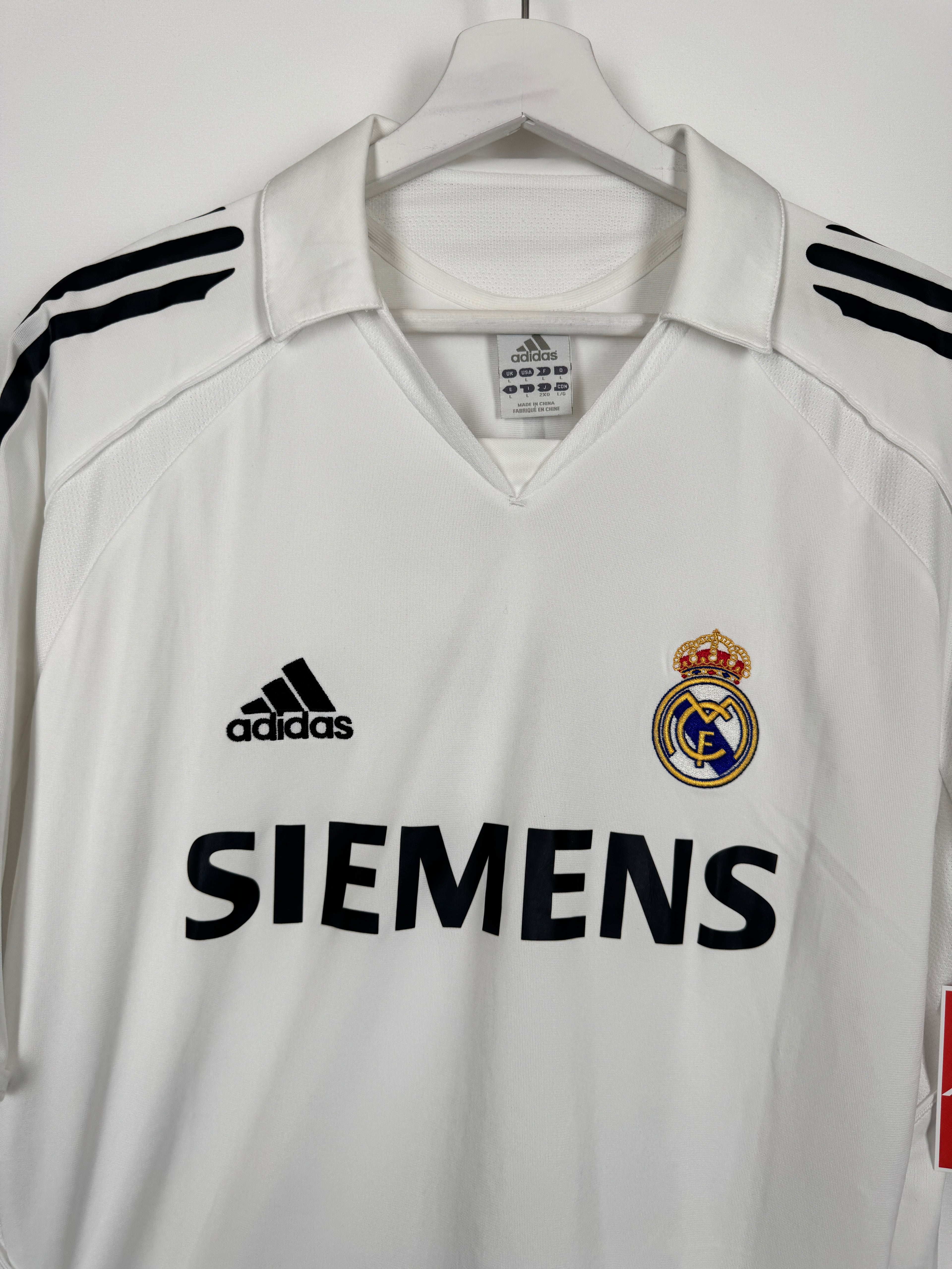 REAL MADRID 2005/2006 HOME FOOTBALL SHIRT - ZIDANE #5 (L)