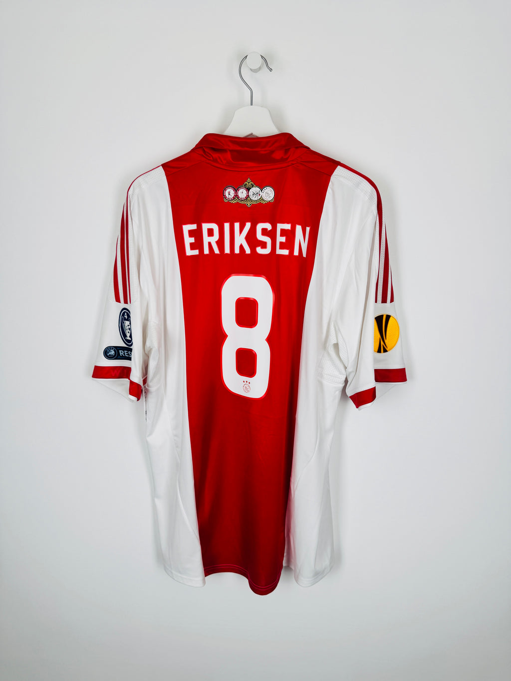 AJAX AMSTERDAM FOOTBALL JERSEY 2011/2012 HOME - ERIKSEN #8 (XL)