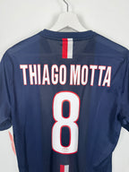 PSG 2014/2015 HOME FOOTBALL SHIRT - THIAGO MOTTA #8 PLAYER ISSUE (M)