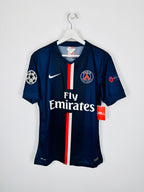 PSG 2014/2015 HOME FOOTBALL SHIRT - THIAGO MOTTA #8 PLAYER ISSUE (M)