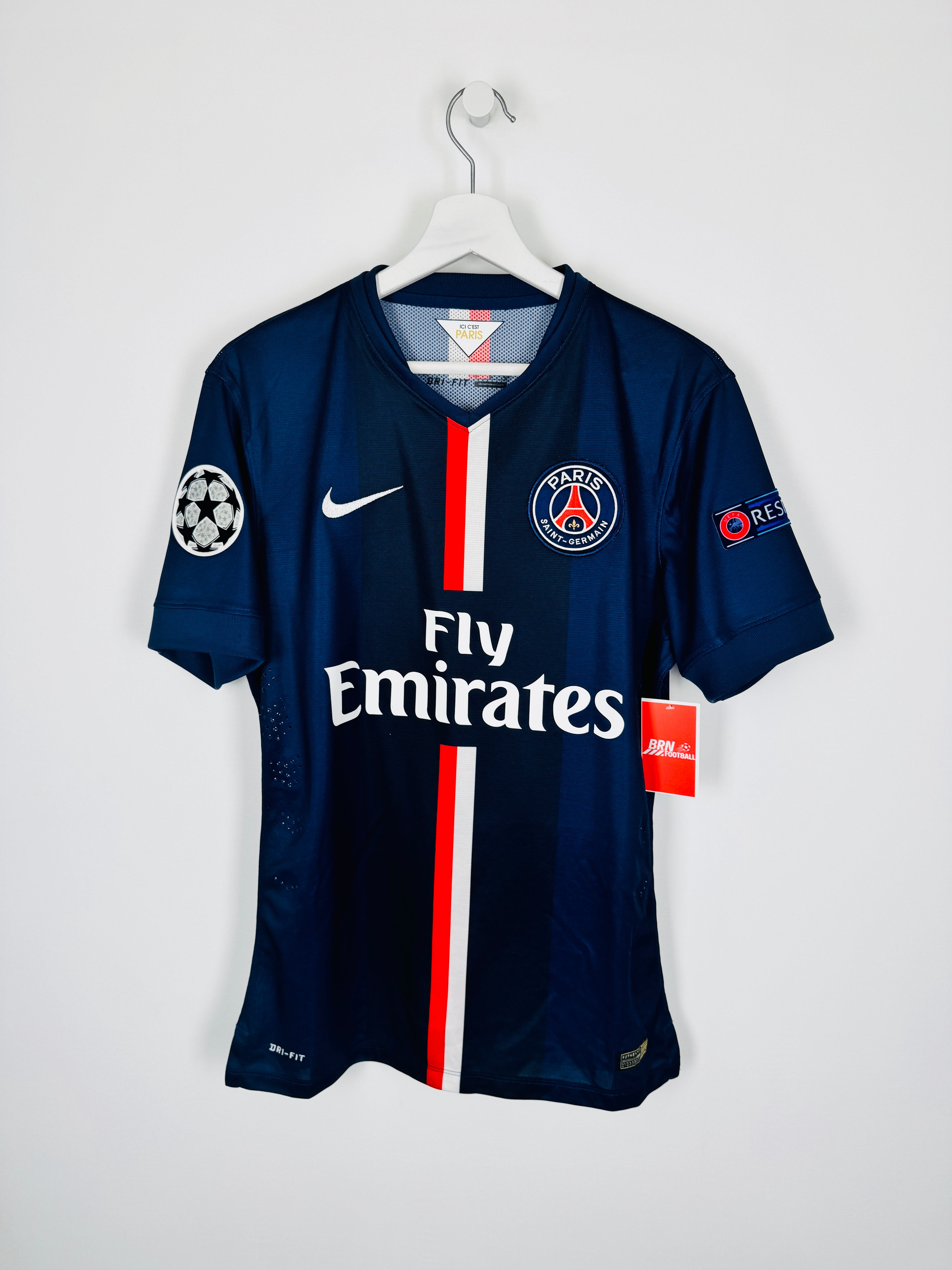 PSG 2014/2015 HOME FOOTBALL SHIRT - THIAGO MOTTA #8 PLAYER ISSUE (M)