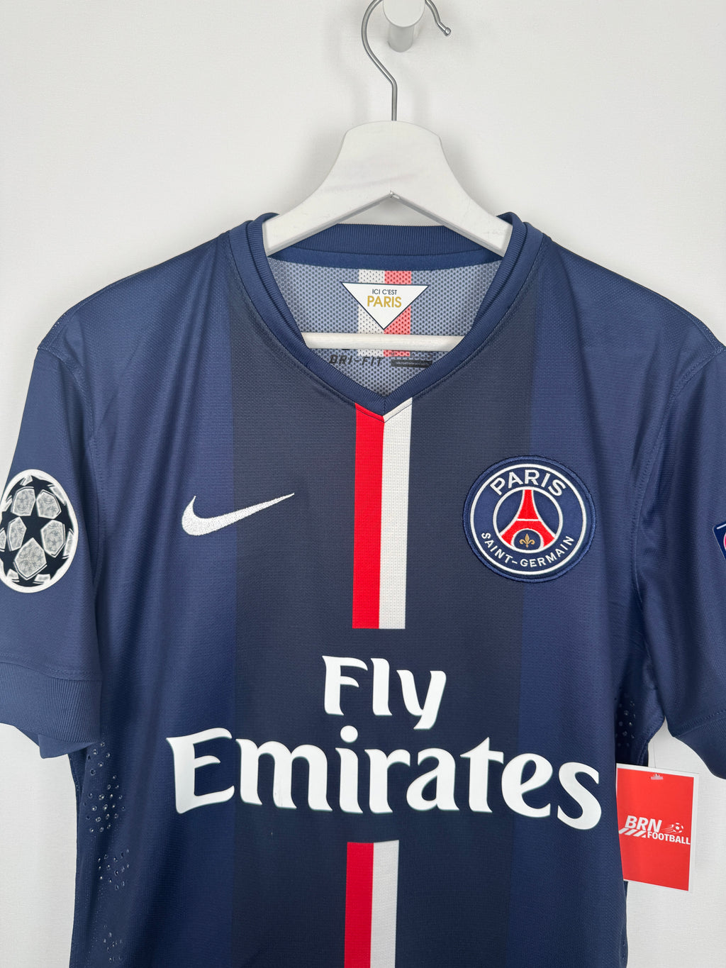 PSG 2014/2015 HOME FOOTBALL SHIRT - THIAGO MOTTA #8 PLAYER ISSUE (M)