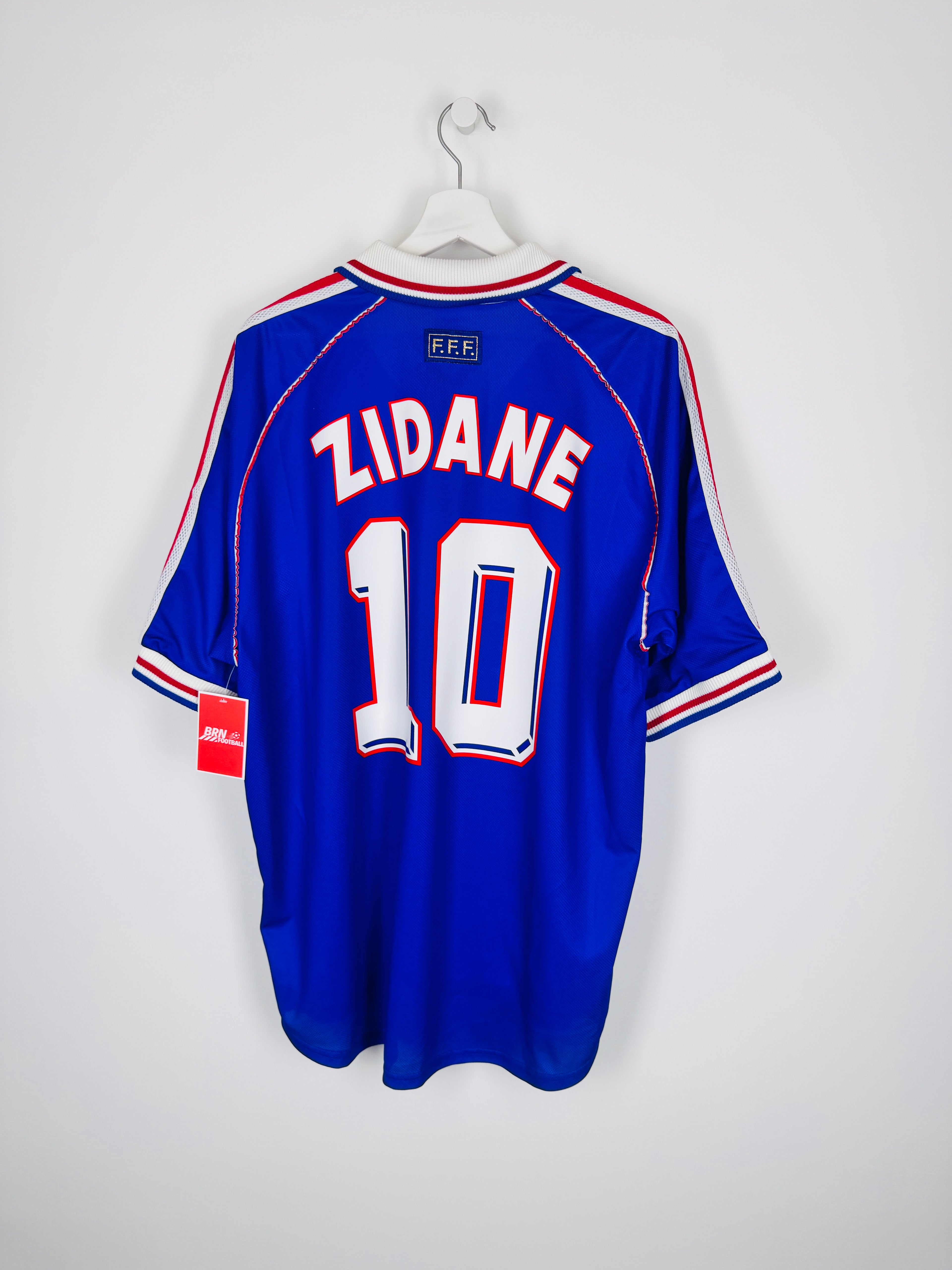 MAILLOT DE FOOTBALL ÉQUIPE DE FRANCE 1998 DOMICILE - ZINÉDINE ZIDANE #10 (XL)
