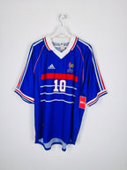 MAILLOT DE FOOTBALL ÉQUIPE DE FRANCE 1998 DOMICILE - ZINÉDINE ZIDANE #10 (XL)