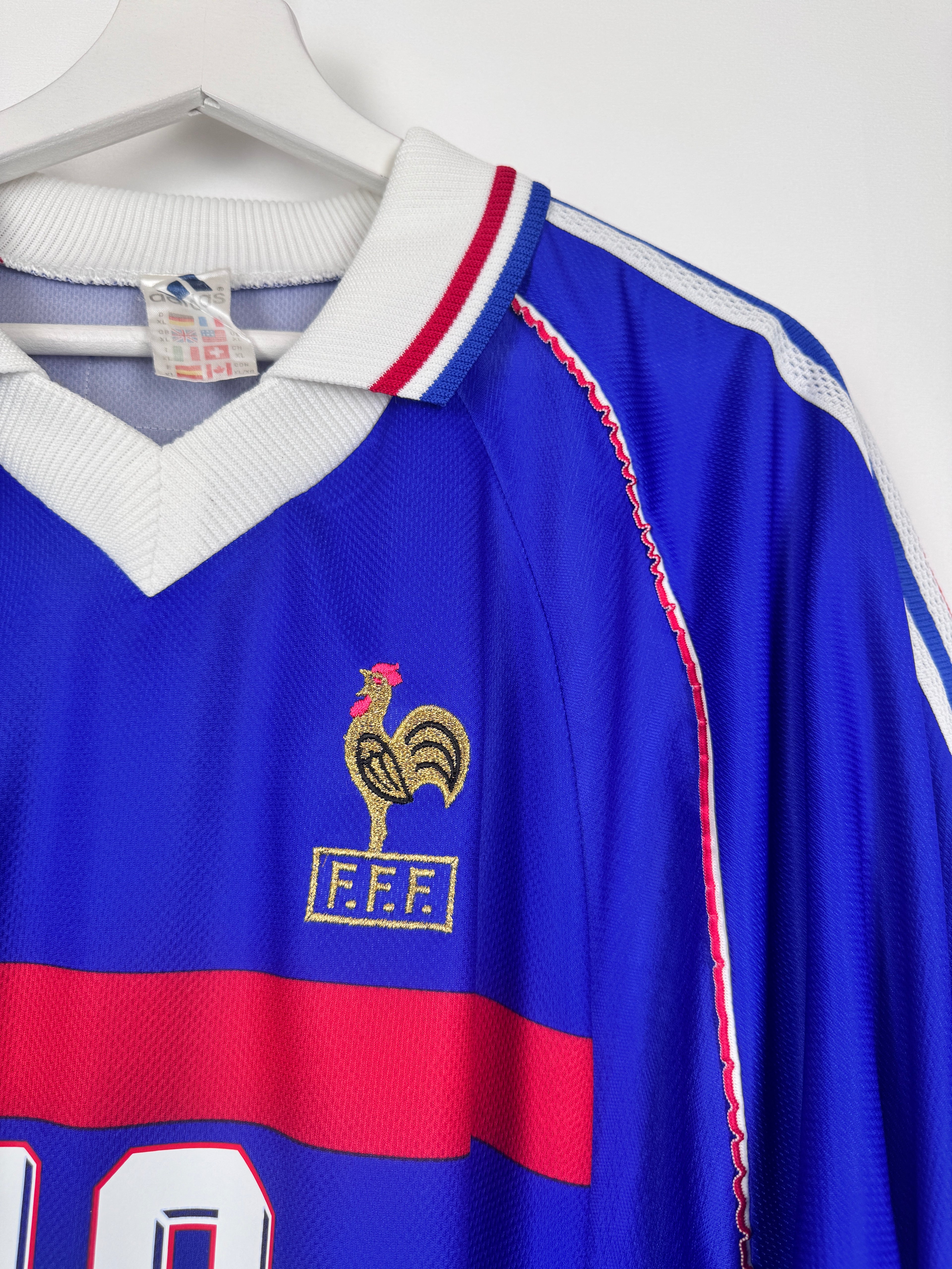 MAILLOT DE FOOTBALL ÉQUIPE DE FRANCE 1998 DOMICILE - ZINÉDINE ZIDANE #10 (XL)