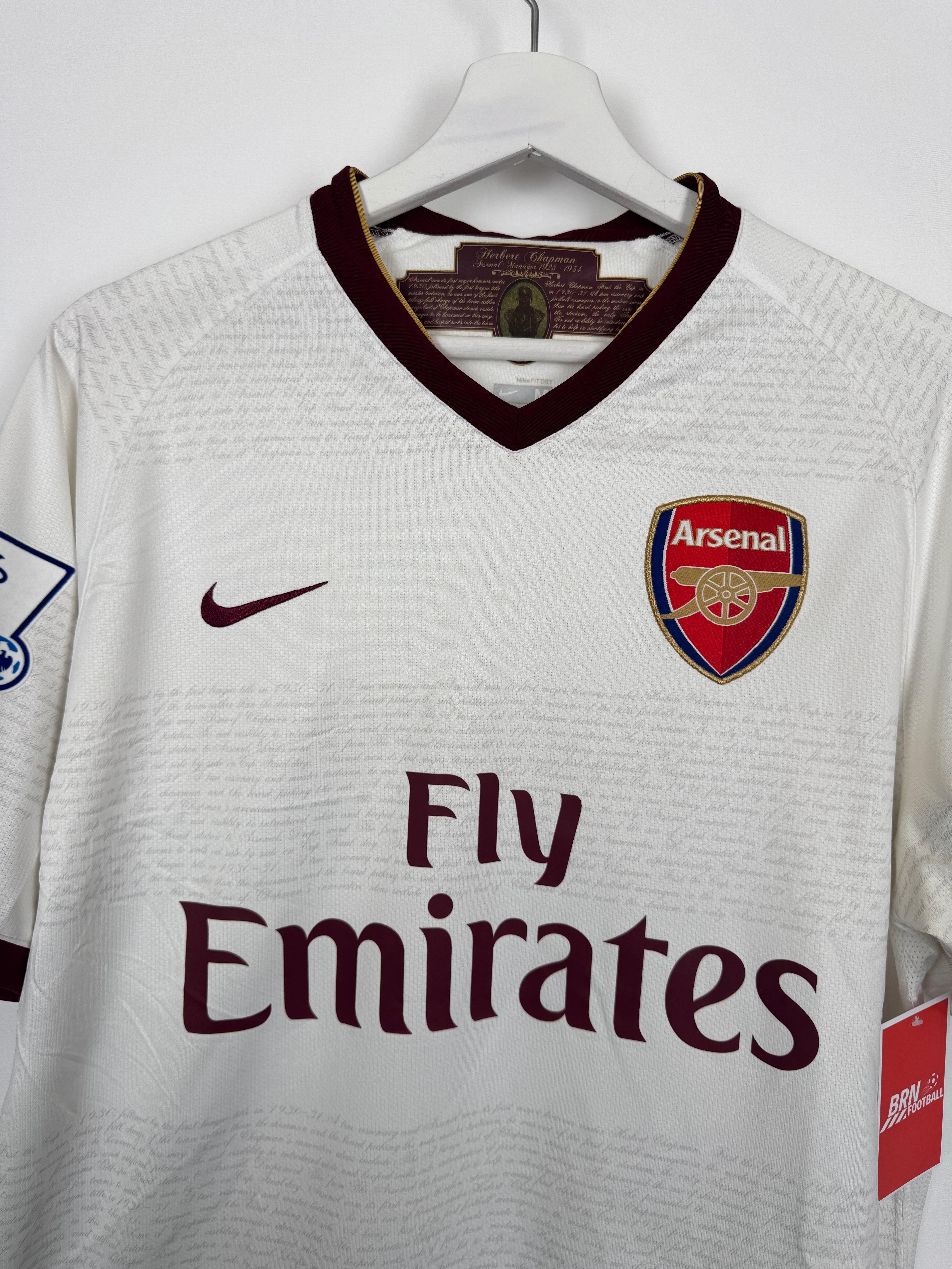 ARSENAL 2007/2008 AWAY FOOTBALL JERSEY - VAN PERSIE #11 VELVET (M)