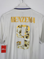 REAL MADRID 2022/2023 HOME FOOTBALL JERSEY - BENZEMA #9 BALLON D'OR (M)