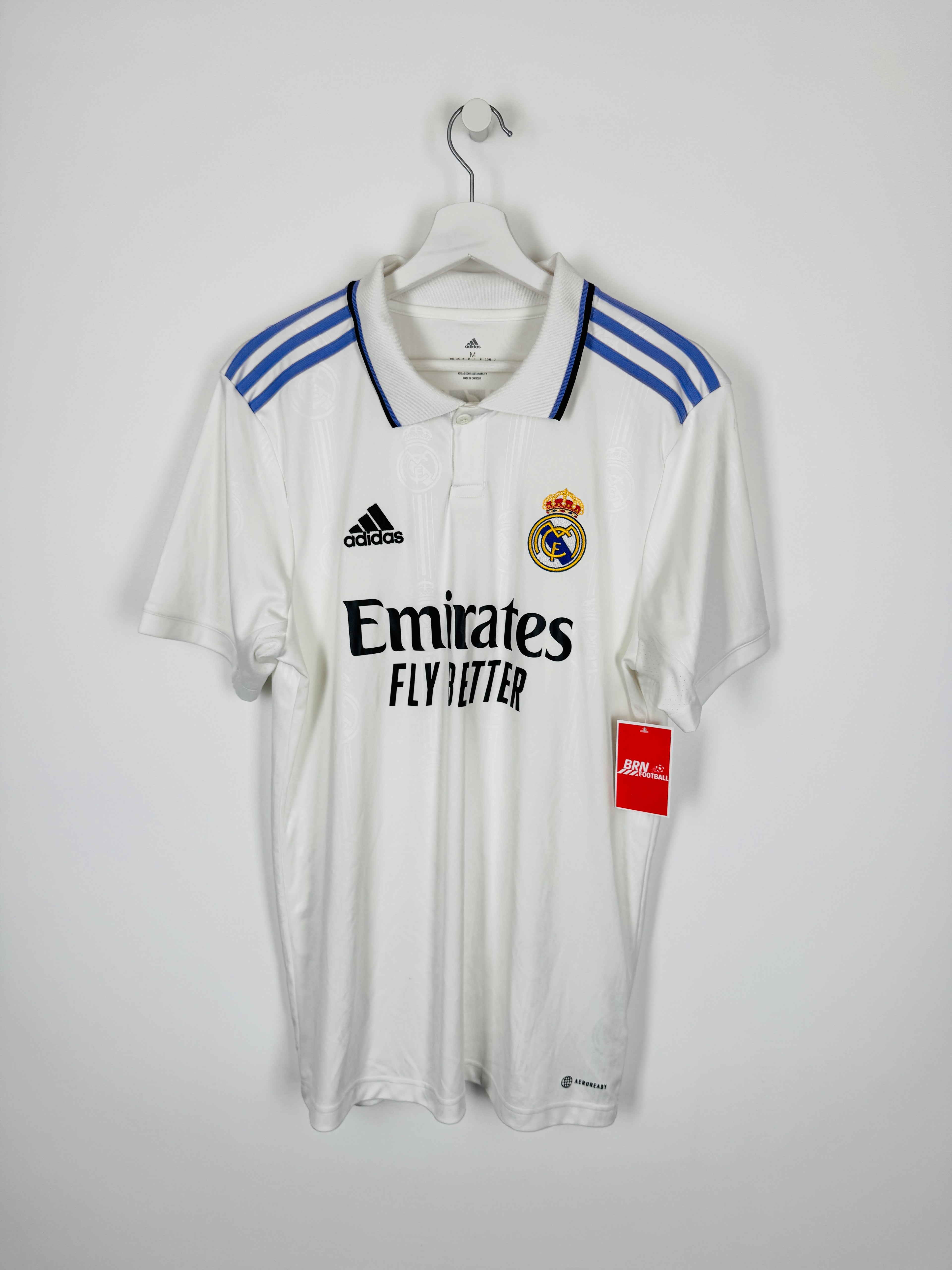 REAL MADRID 2022/2023 HOME FOOTBALL JERSEY - BENZEMA #9 BALLON D'OR (M)