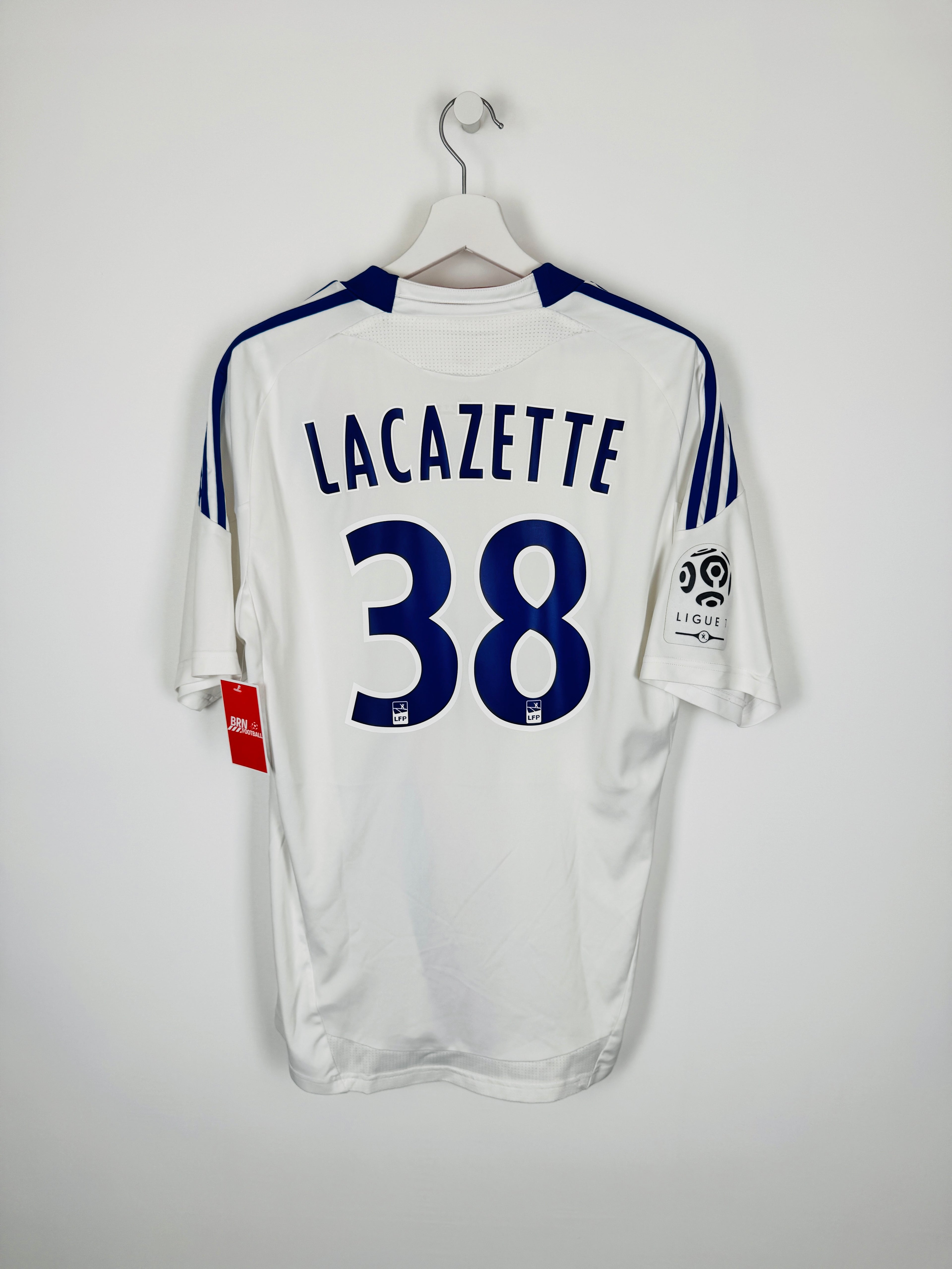 OLYMPIQUE LYONNAIS 2010/2011 HOME FOOTBALL SHIRT - LACAZETTE #38 (M)