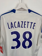OLYMPIQUE LYONNAIS 2010/2011 HOME FOOTBALL SHIRT - LACAZETTE #38 (M)