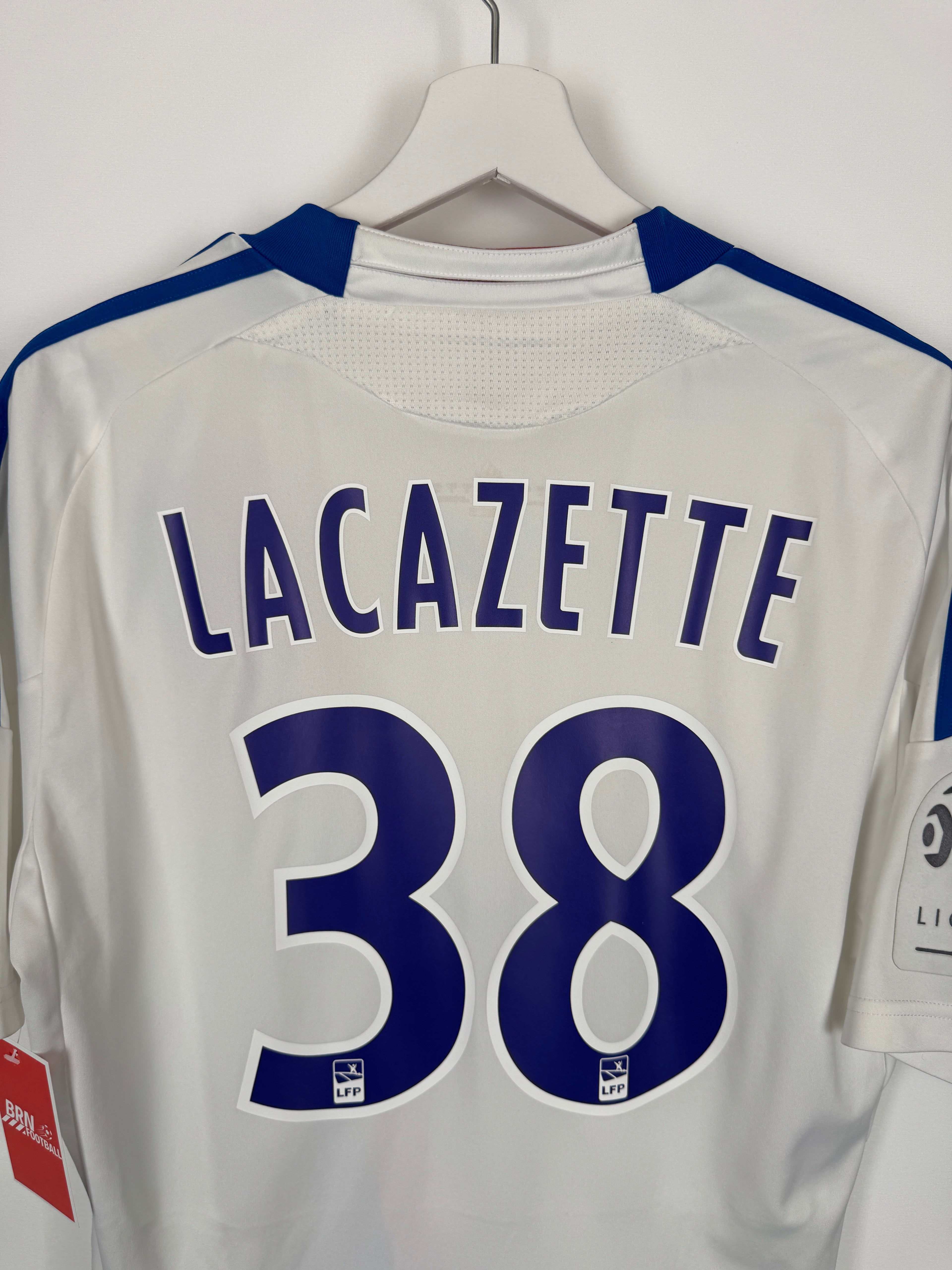 OLYMPIQUE LYONNAIS 2010/2011 HOME FOOTBALL SHIRT - LACAZETTE #38 (M)