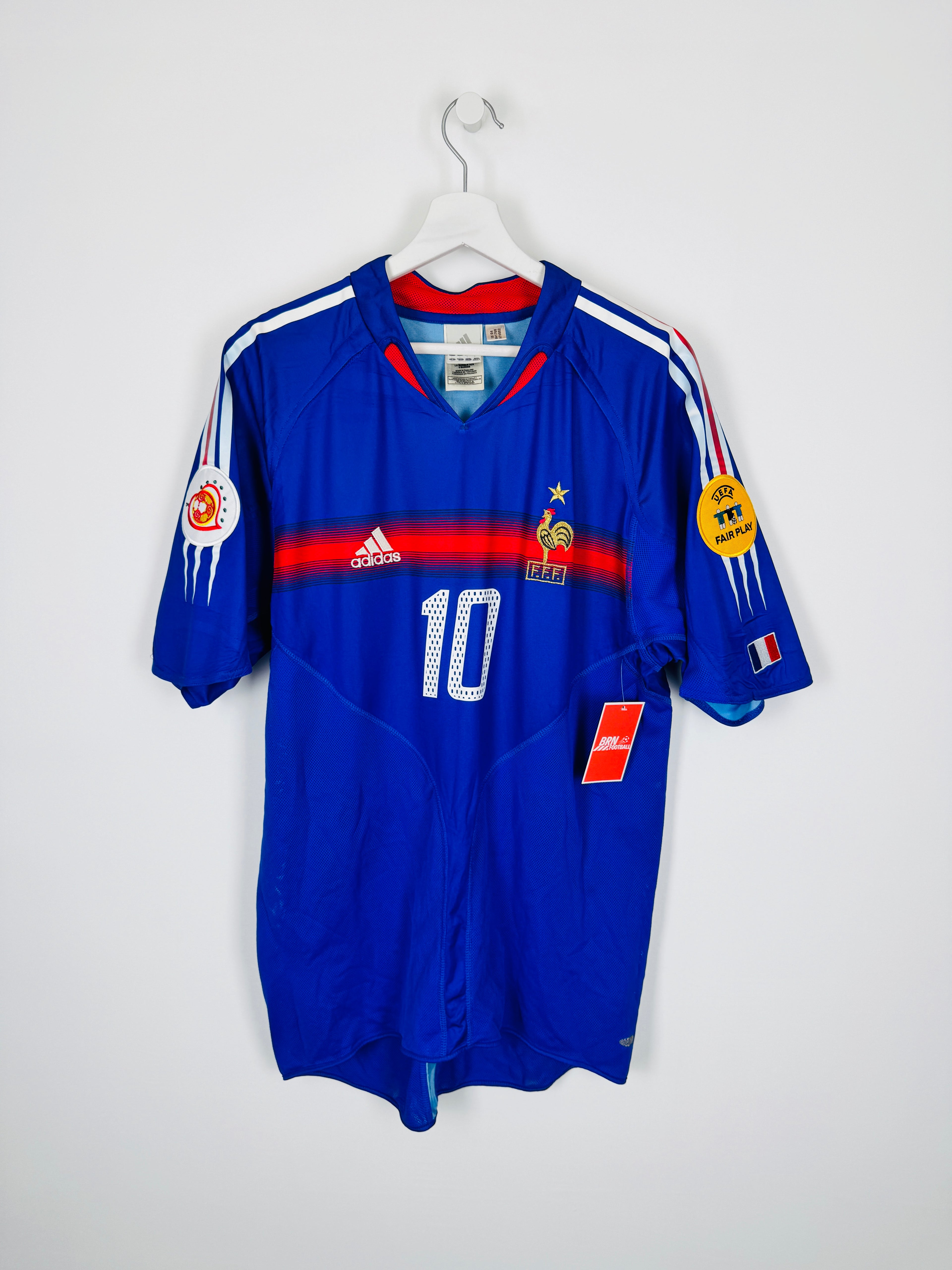 CAMISETA DE FÚTBOL SELECCIÓN DE FRANCIA 2004 LOCAL - ZIDANE #10 (L)