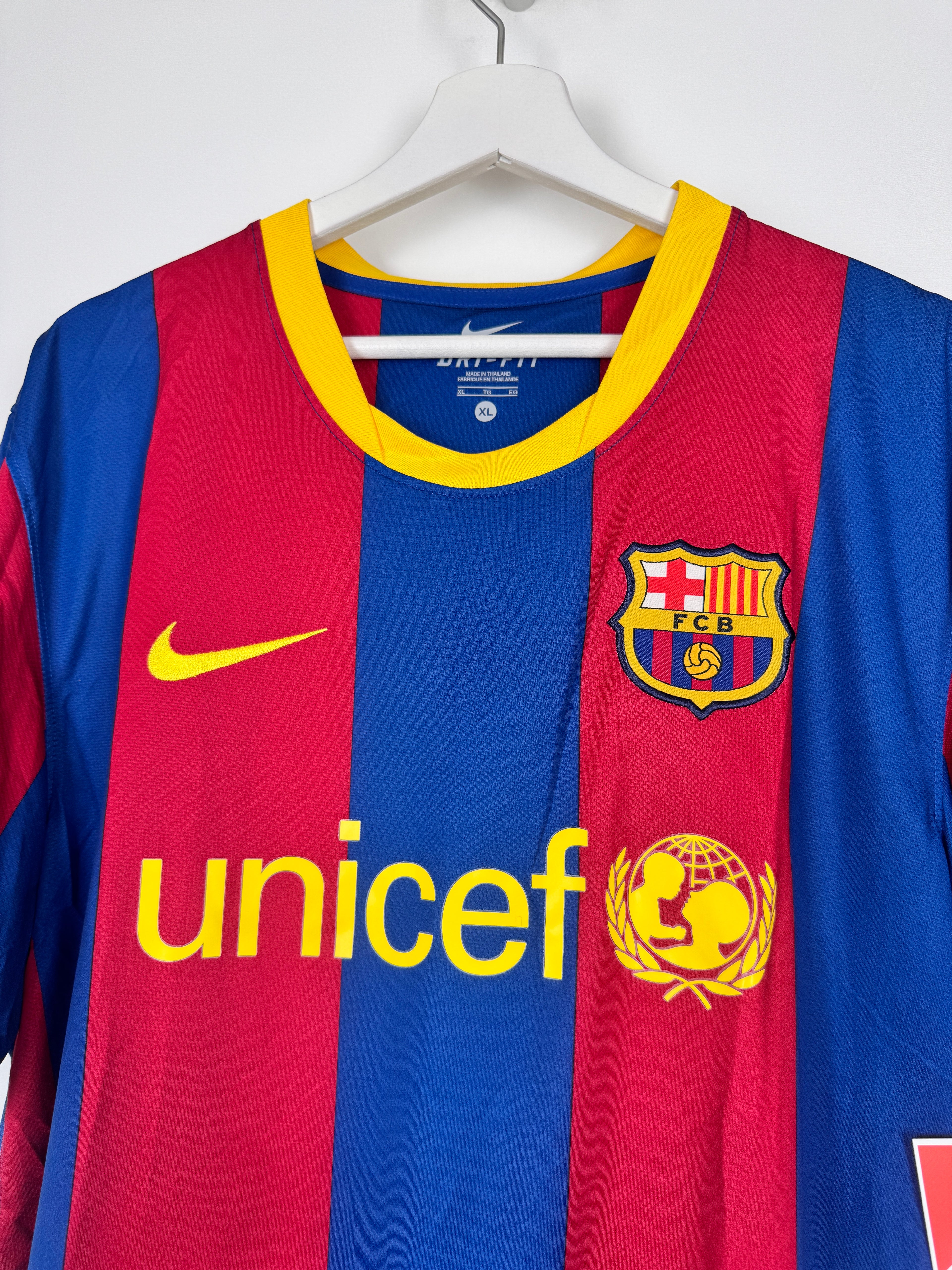 MAILLOT DE FOOTBALL BARCELONE 2010/2011 DOMICILE - DAVID VILLA #7 (XL)
