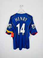 ARSENAL 2004/2005 AWAY FOOTBALL SHIRT - HENRY #14 VELVET (L)