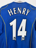 ARSENAL 2004/2005 AWAY FOOTBALL SHIRT - HENRY #14 VELVET (L)