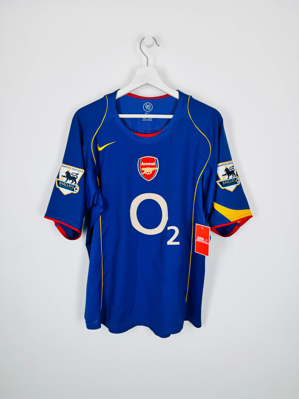 ARSENAL 2004/2005 AWAY FOOTBALL SHIRT - HENRY #14 VELVET (L)