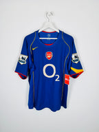 ARSENAL 2004/2005 AWAY FOOTBALL SHIRT - HENRY #14 VELVET (L)
