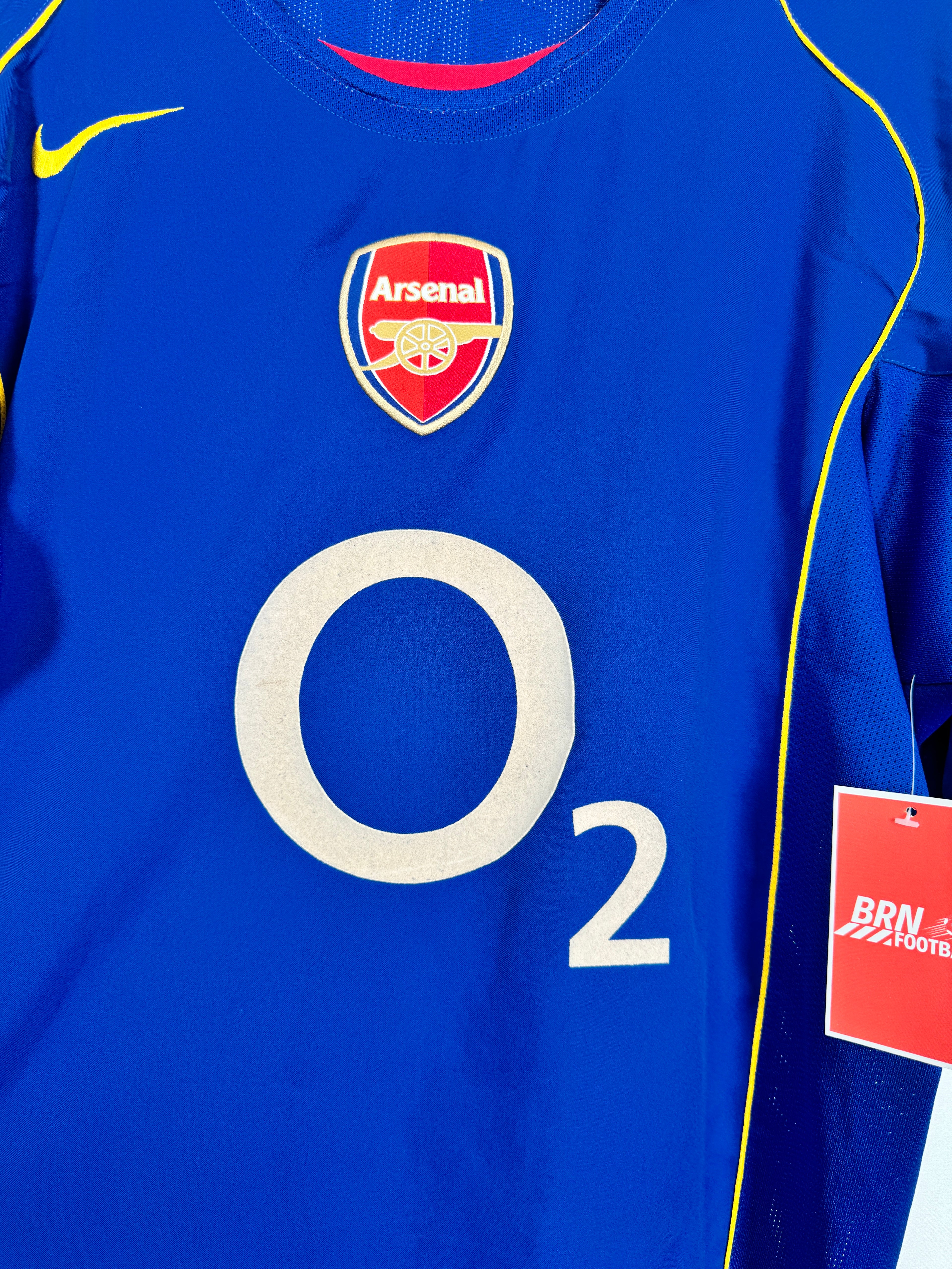 ARSENAL 2004/2005 AWAY FOOTBALL SHIRT - HENRY #14 VELVET (L)